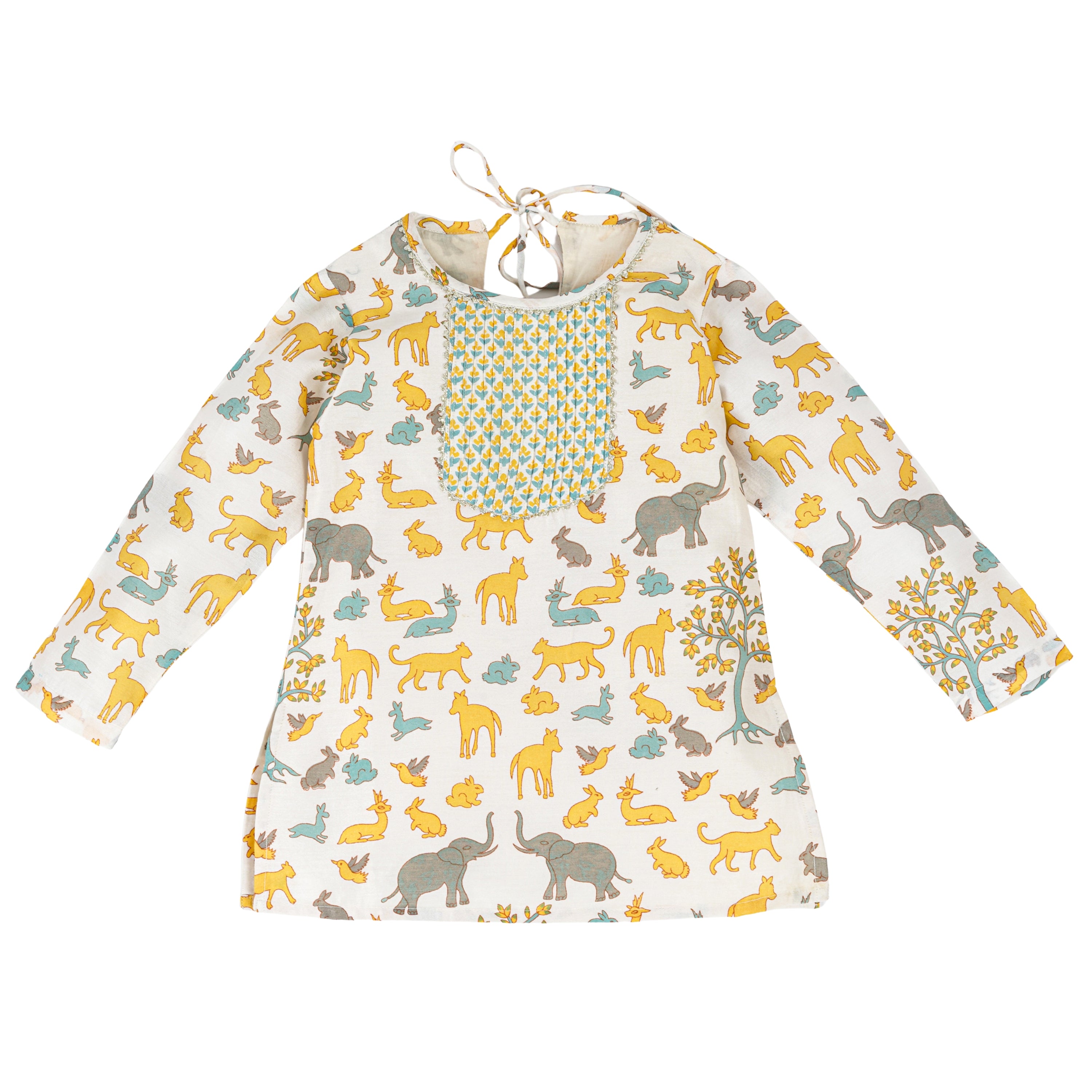 Animal Chanderi Print | Kurta with Salwar Set| Festive Wear