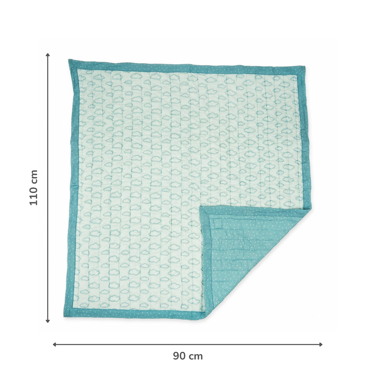 Mulmul Cotton Baby Blanket - Cloud