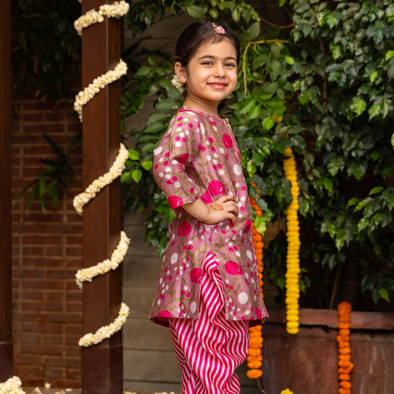 Chanderi Silk | Button Down Kurta with Salwar Set| Festive Wear