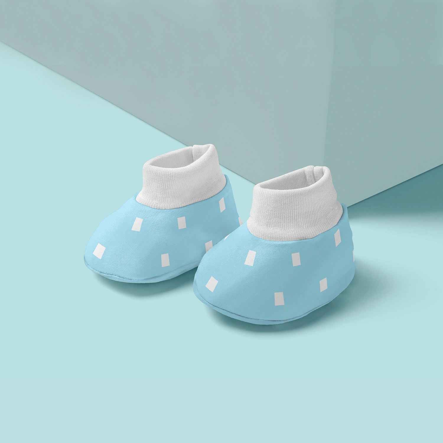 Booties - Blue Polka