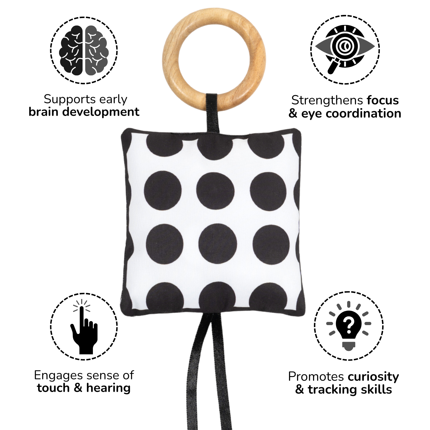 Square Shaped High Contrast Sensory Toy