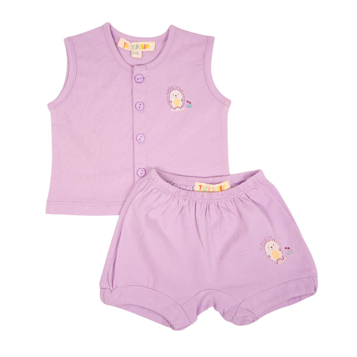Baby Cotton Vest and Bloomer Set - Lavender