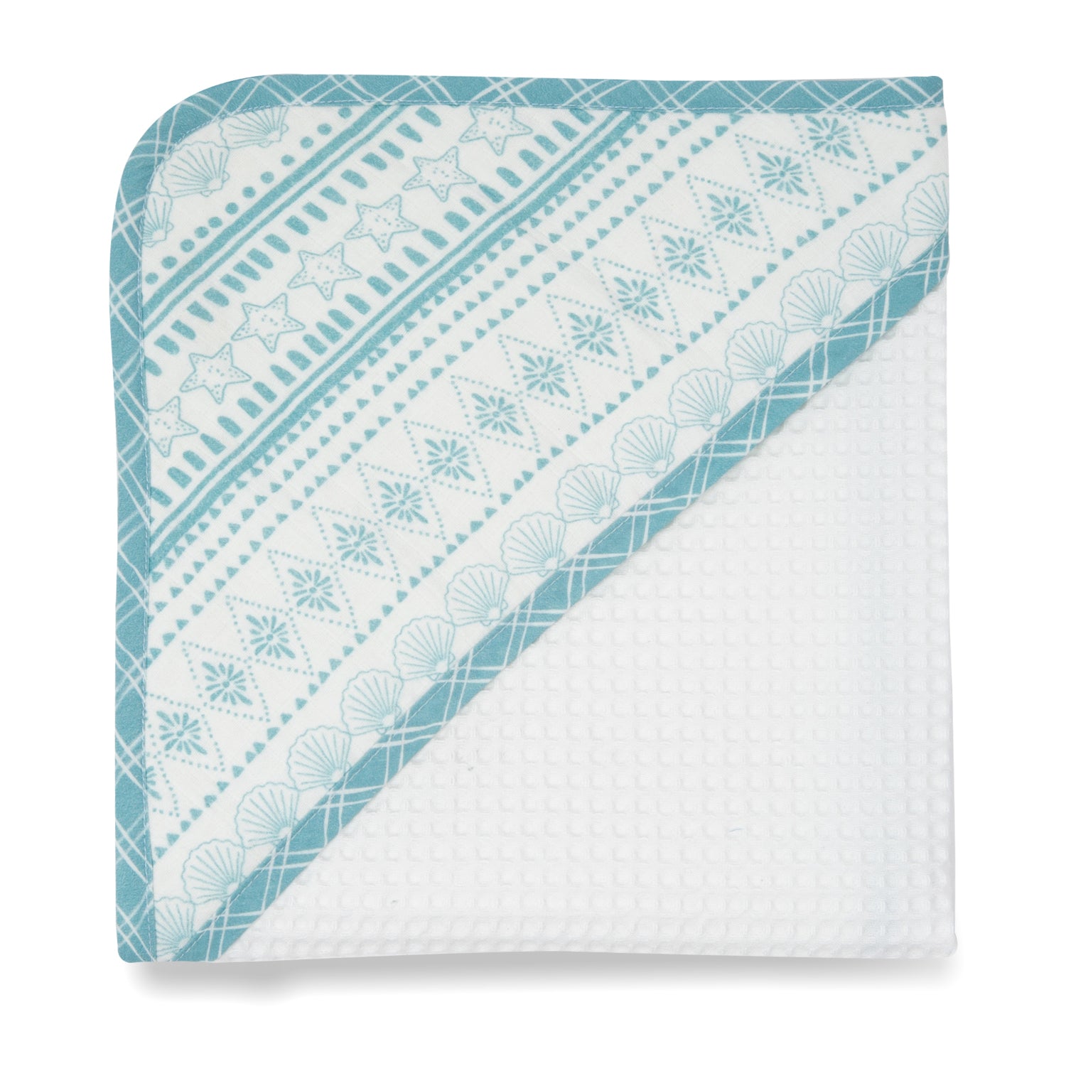 Waffle Bath Towel - Marine Meadow