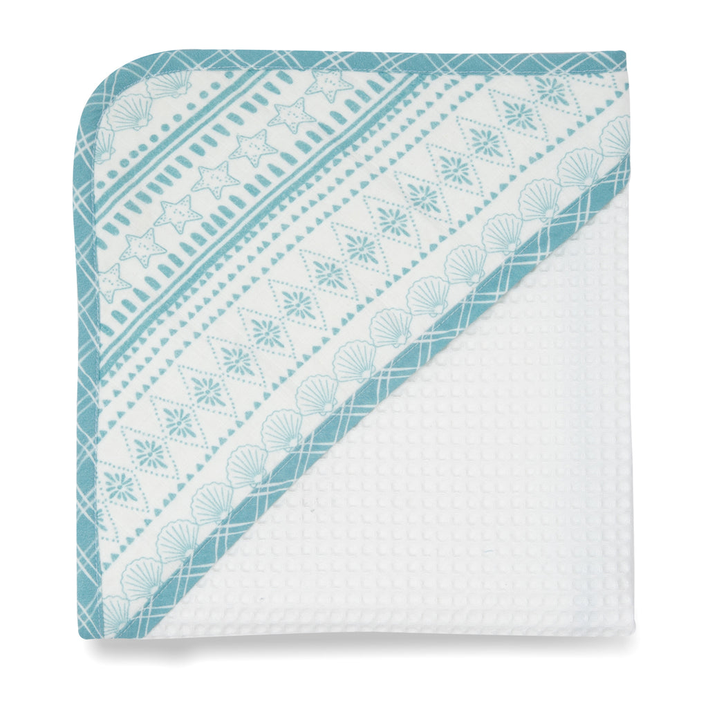 Waffle Bath Towel - Marine Meadow
