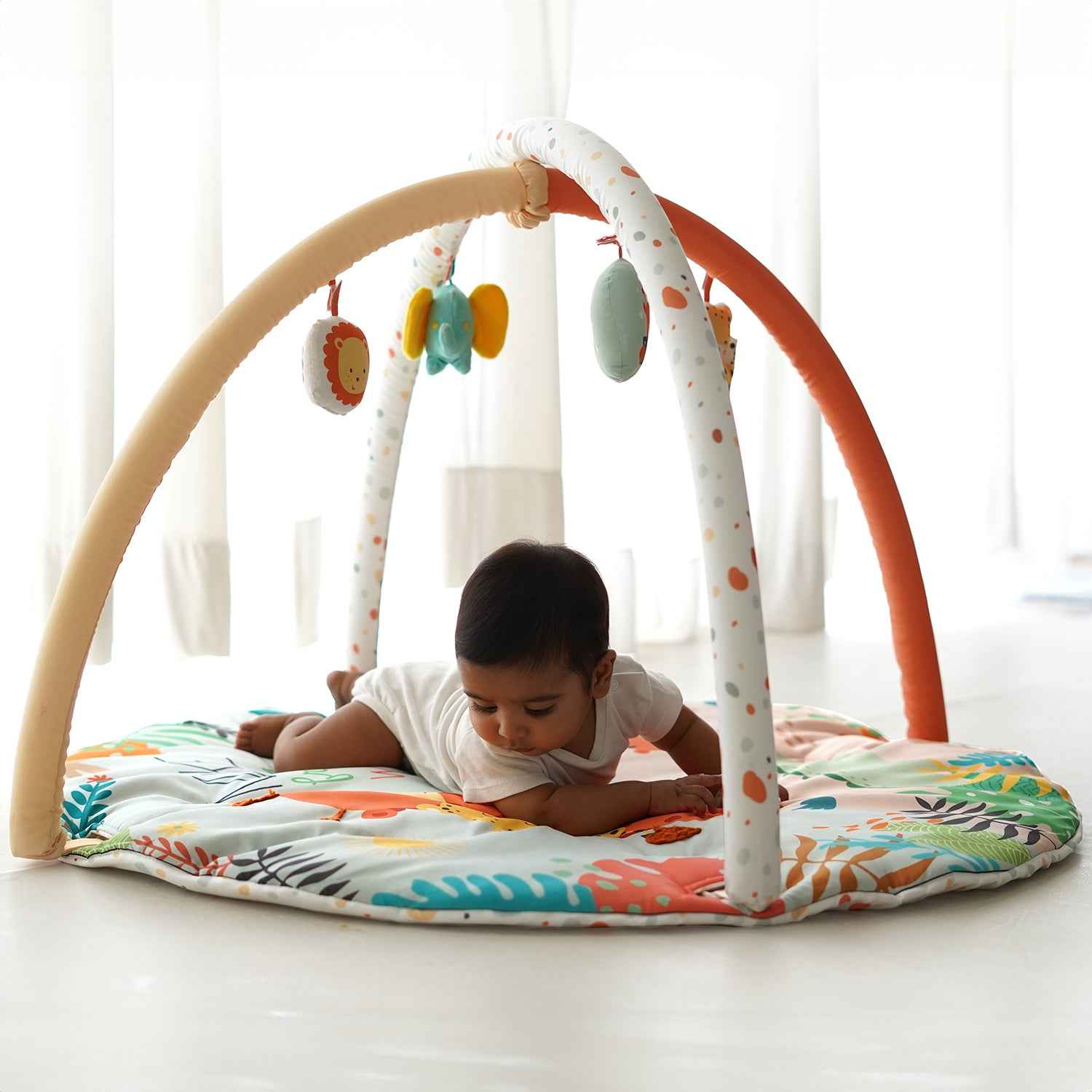 Baby Play Mat | 4 Detachable Toys | Jungle Safari