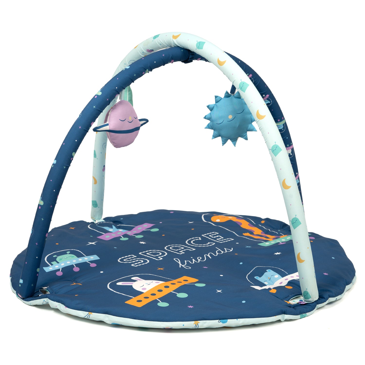 Baby Play Mat | 4 Detachable Toys | Space Friends