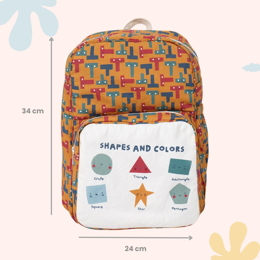 Cute Toddler Backpack |Happy Shapes