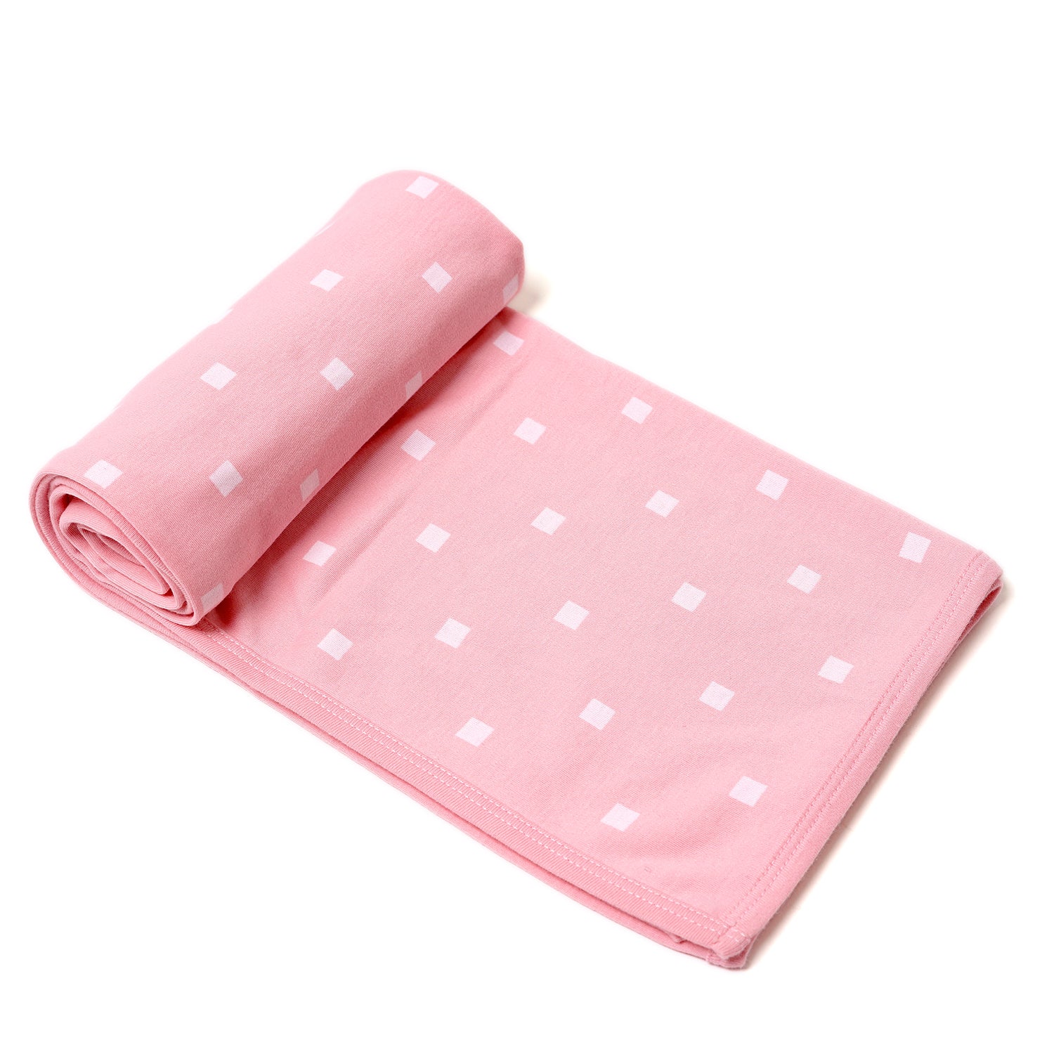 Cotton Jersey Swaddle - Pink Polka