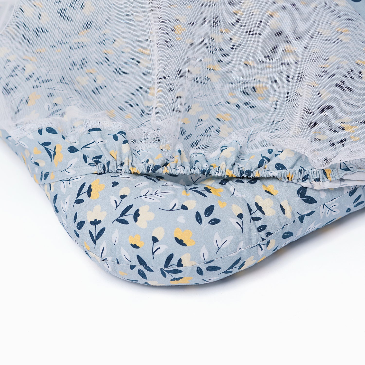 Gadda Set with Mosquito Net - Mom&Me Green Flower