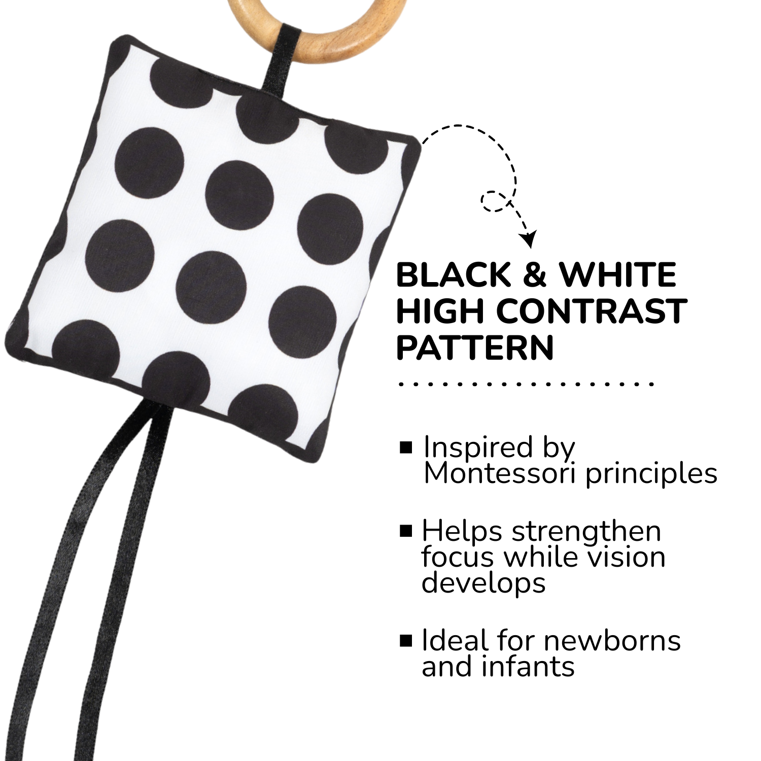 Square Shaped High Contrast Sensory Toy