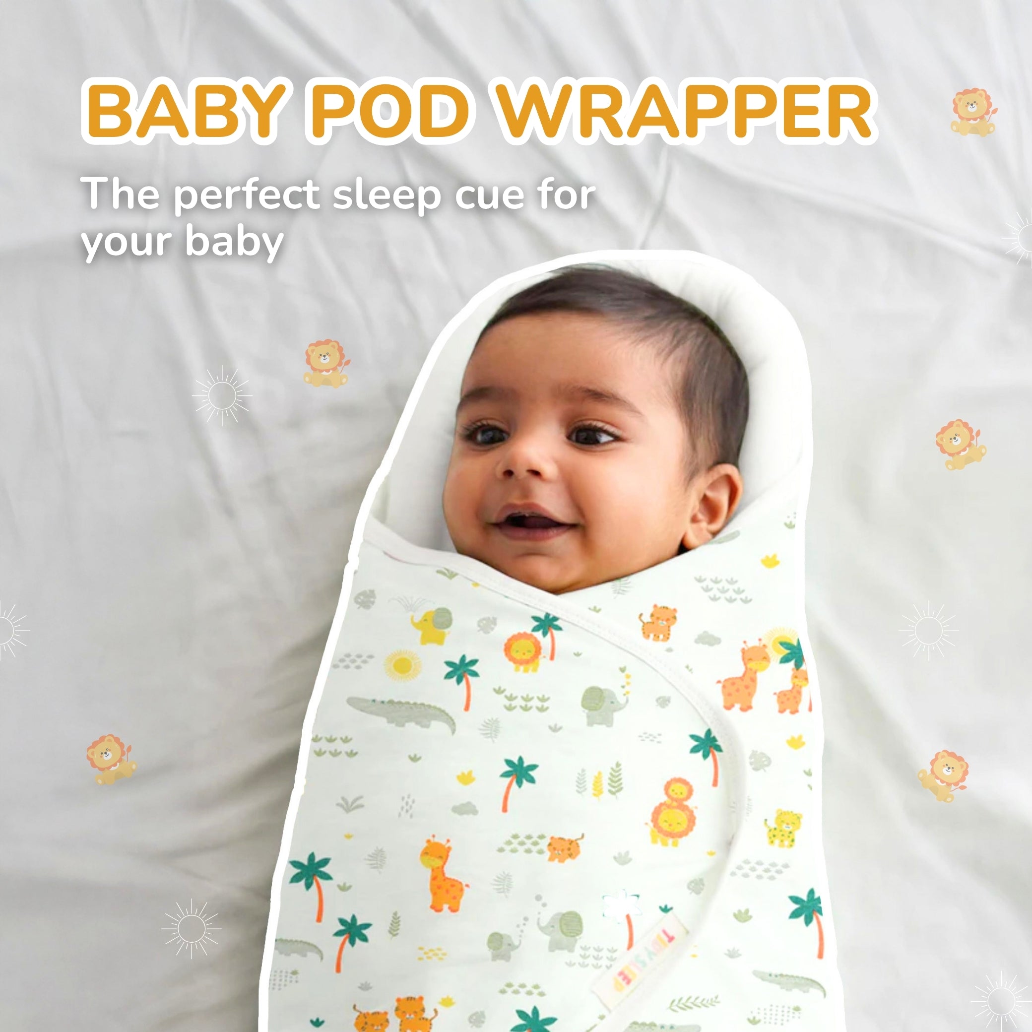 Baby Pod Wrapper - Jungle Safari - Tidy Sleep