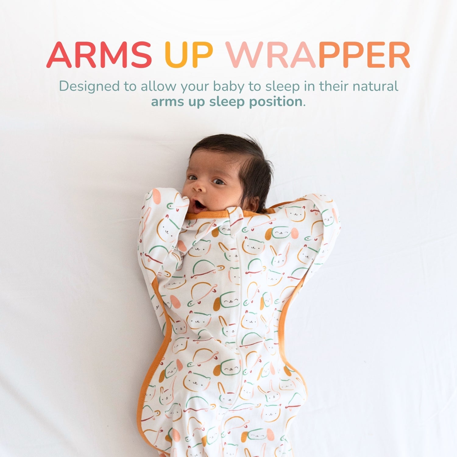 Hands-Up Cotton Jersey Wrapper - Pet Party - Tidy Sleep