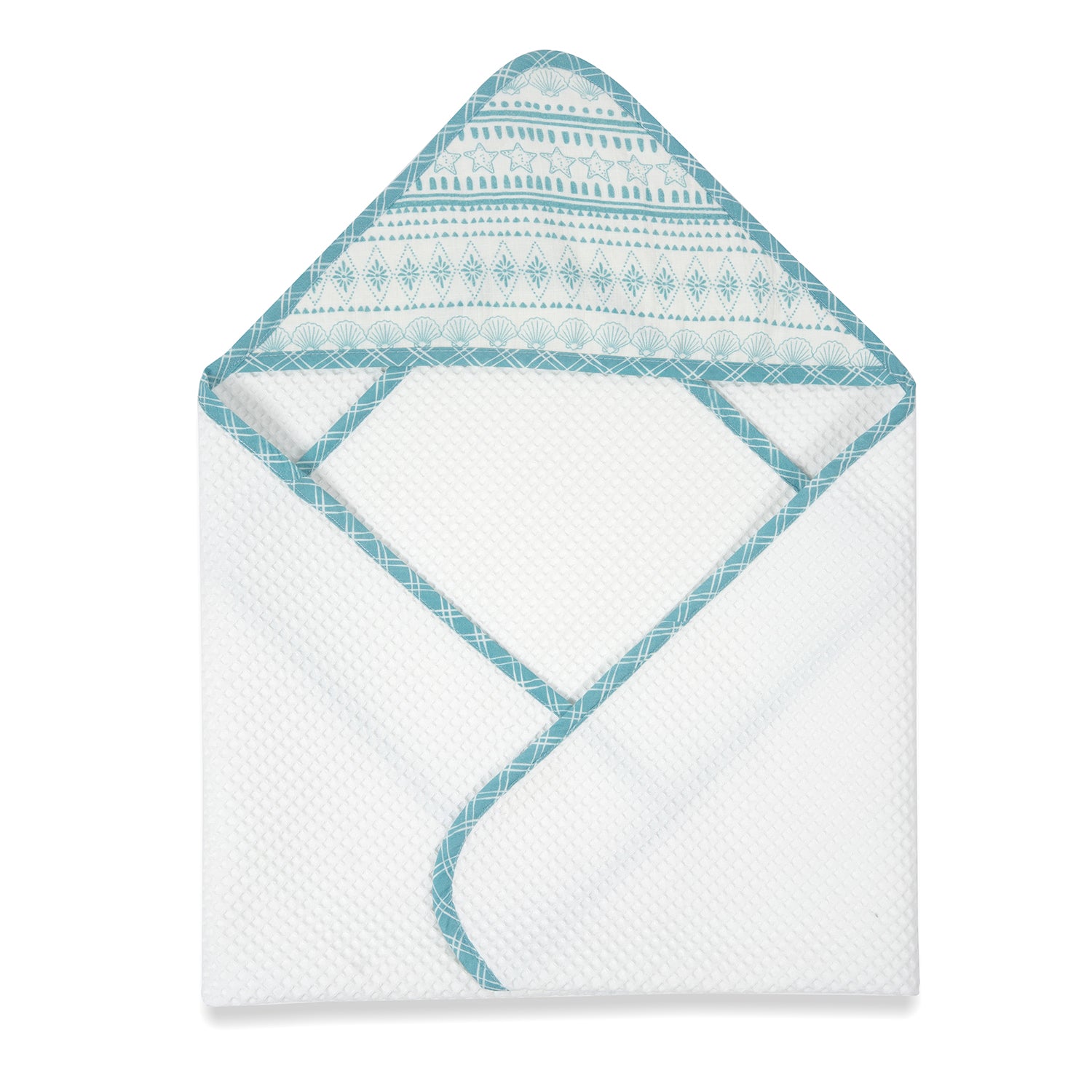 Waffle Bath Towel - Marine Meadow