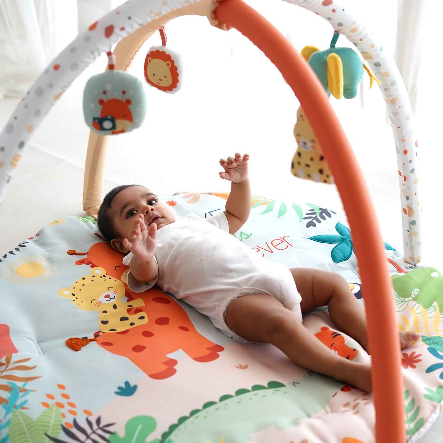 Baby Play Mat | 4 Detachable Toys | Jungle Safari