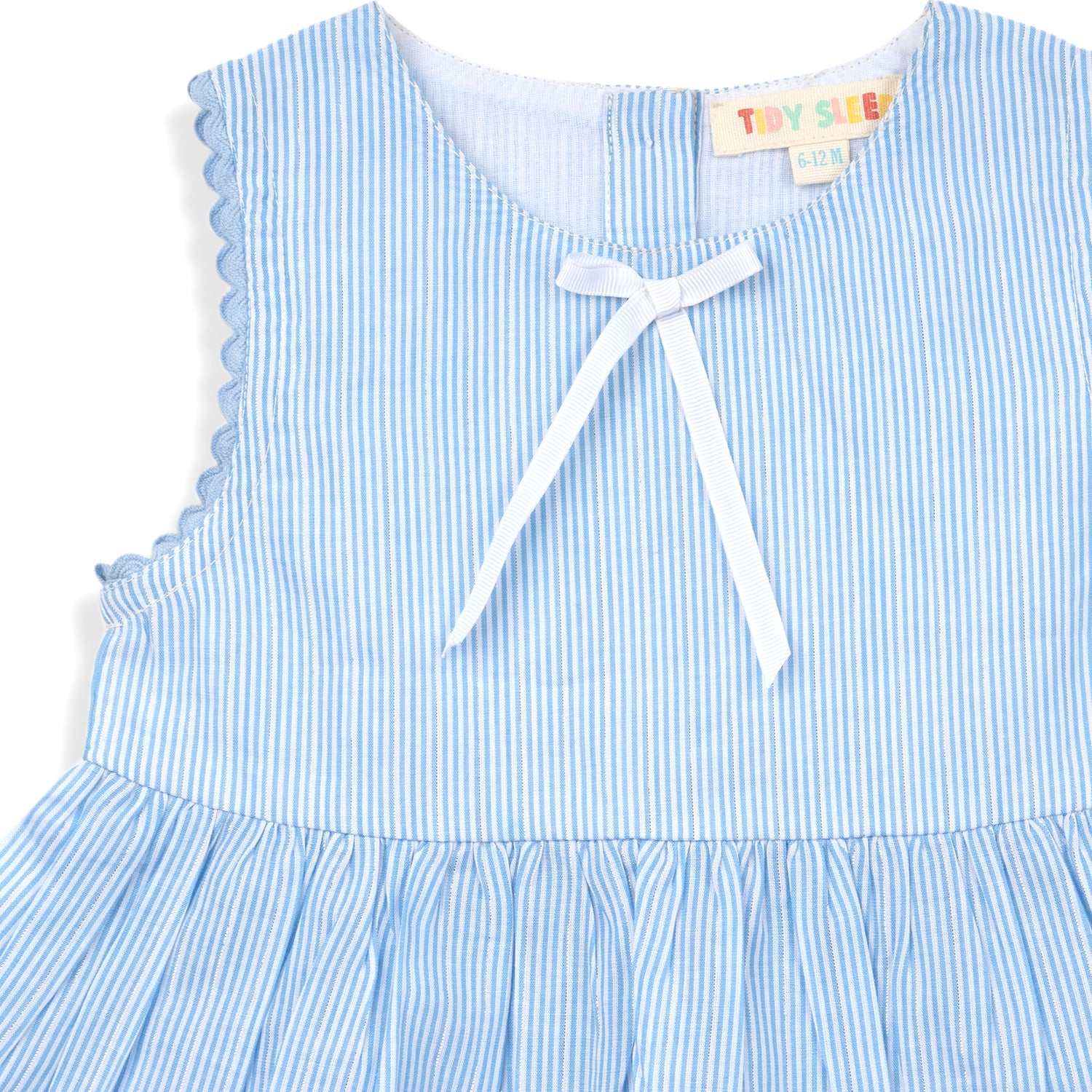 Baby Frock Bloomer Set | Blue Stripes