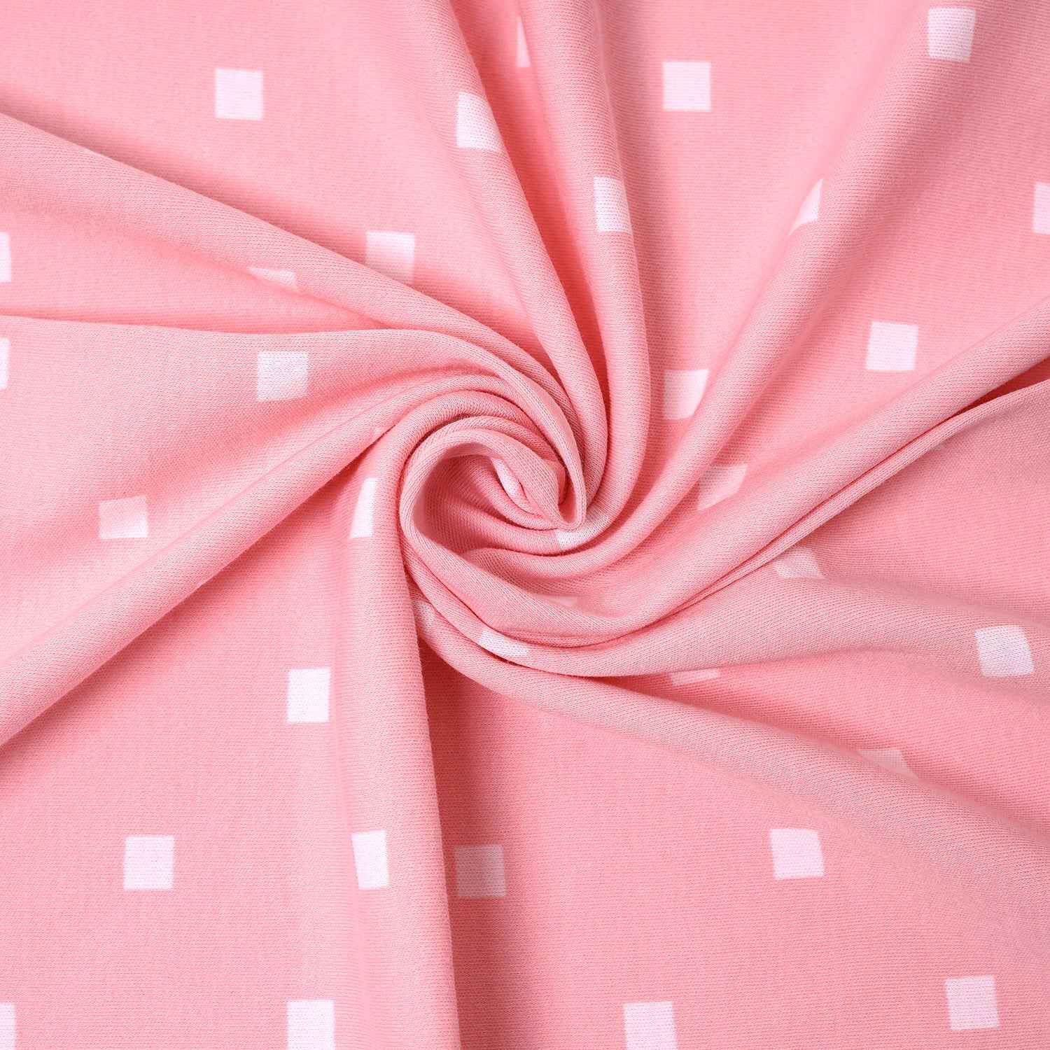 Cotton Jersey Swaddle - Pink Polka