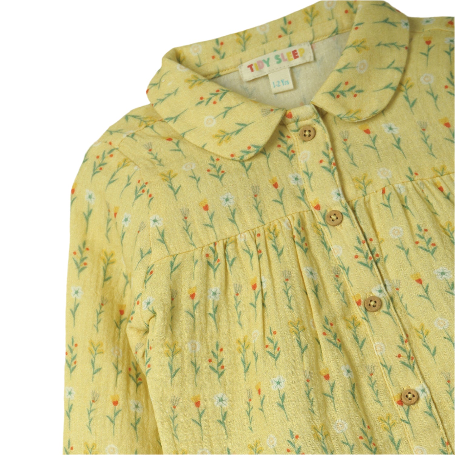 Golden Glow Floral Night Suit