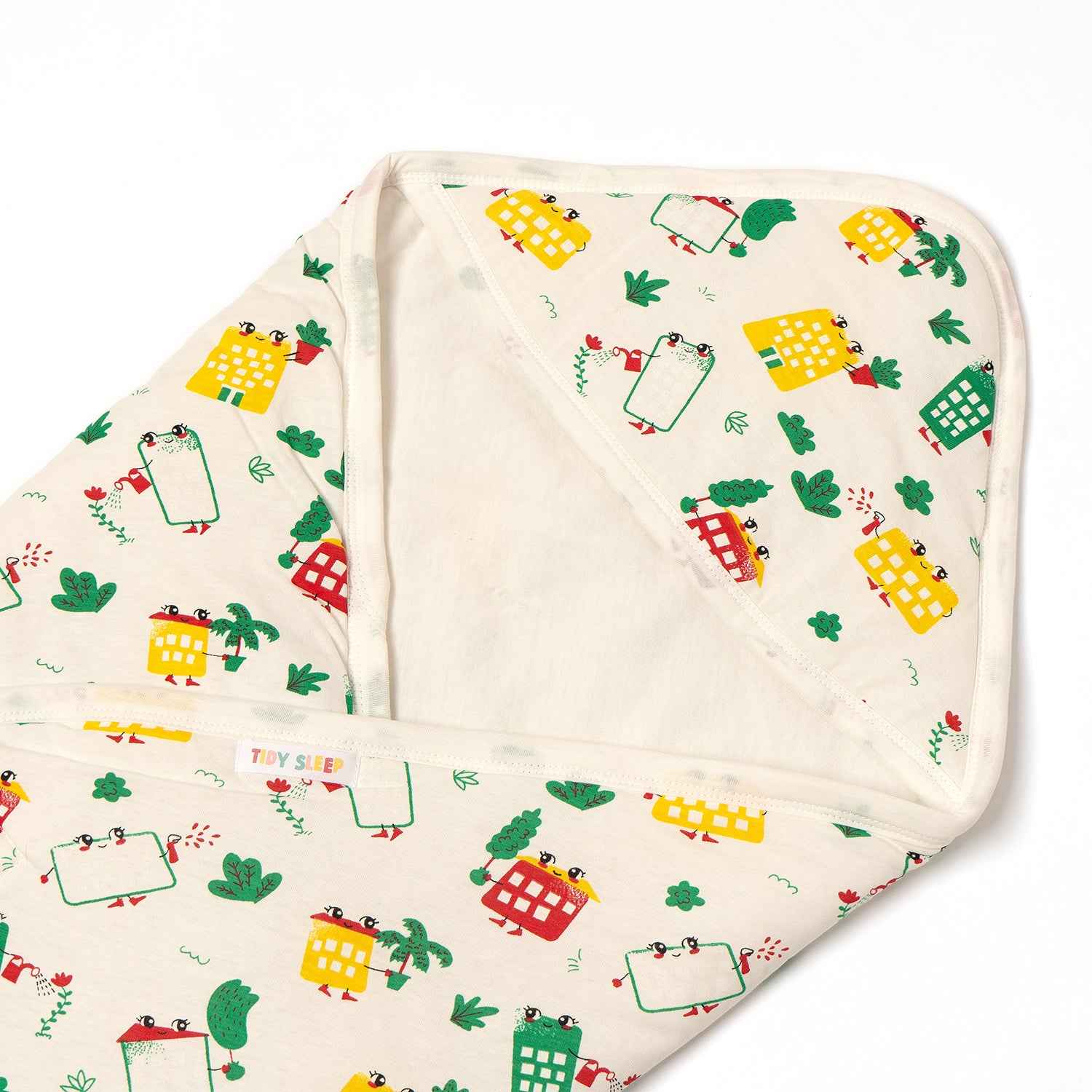 Hooded Blanket - White Wild City