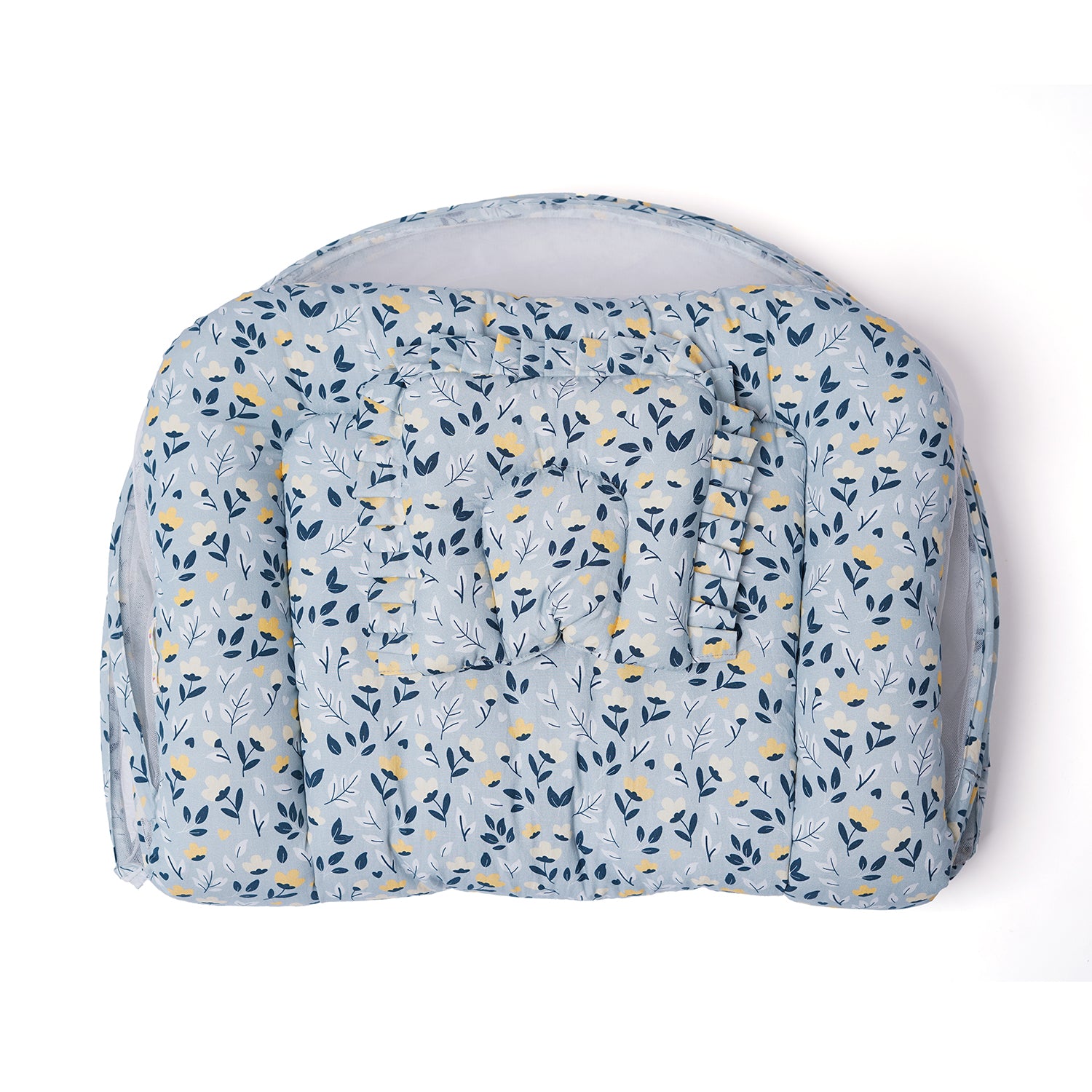 Gadda Set with Mosquito Net - Mom&Me Green Flower