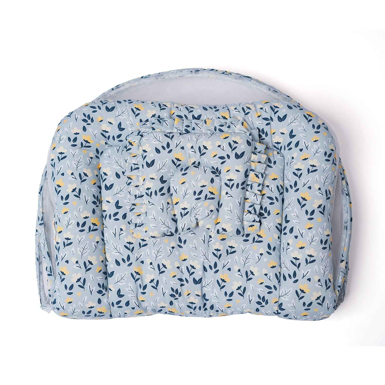 Gadda Set with Mosquito Net - Mom&Me Green Flower