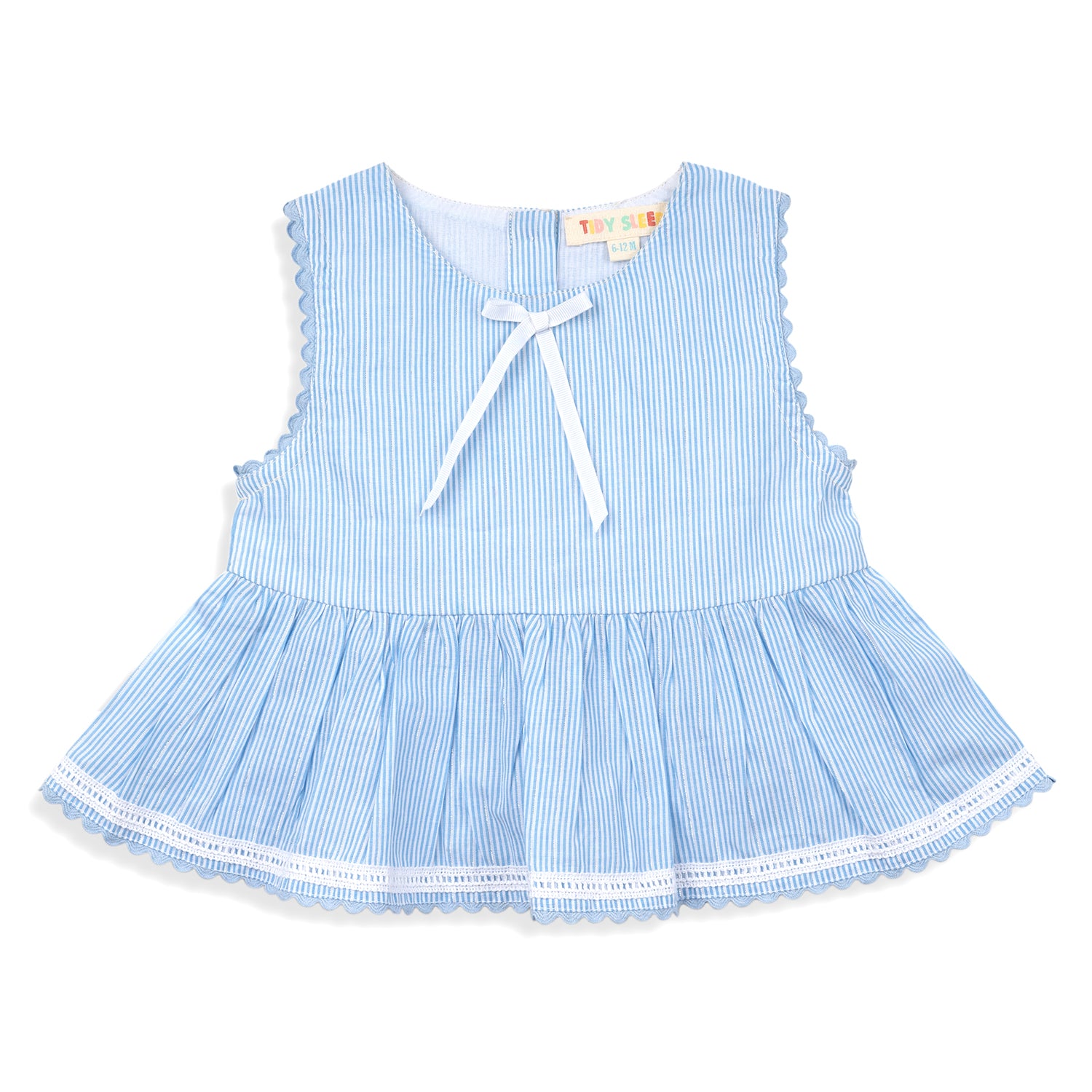 Baby Frock Bloomer Set | Blue Stripes