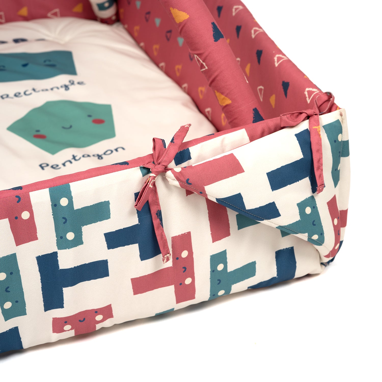 Baby Play Gym | 4 Detachable Toys | Happy Shapes