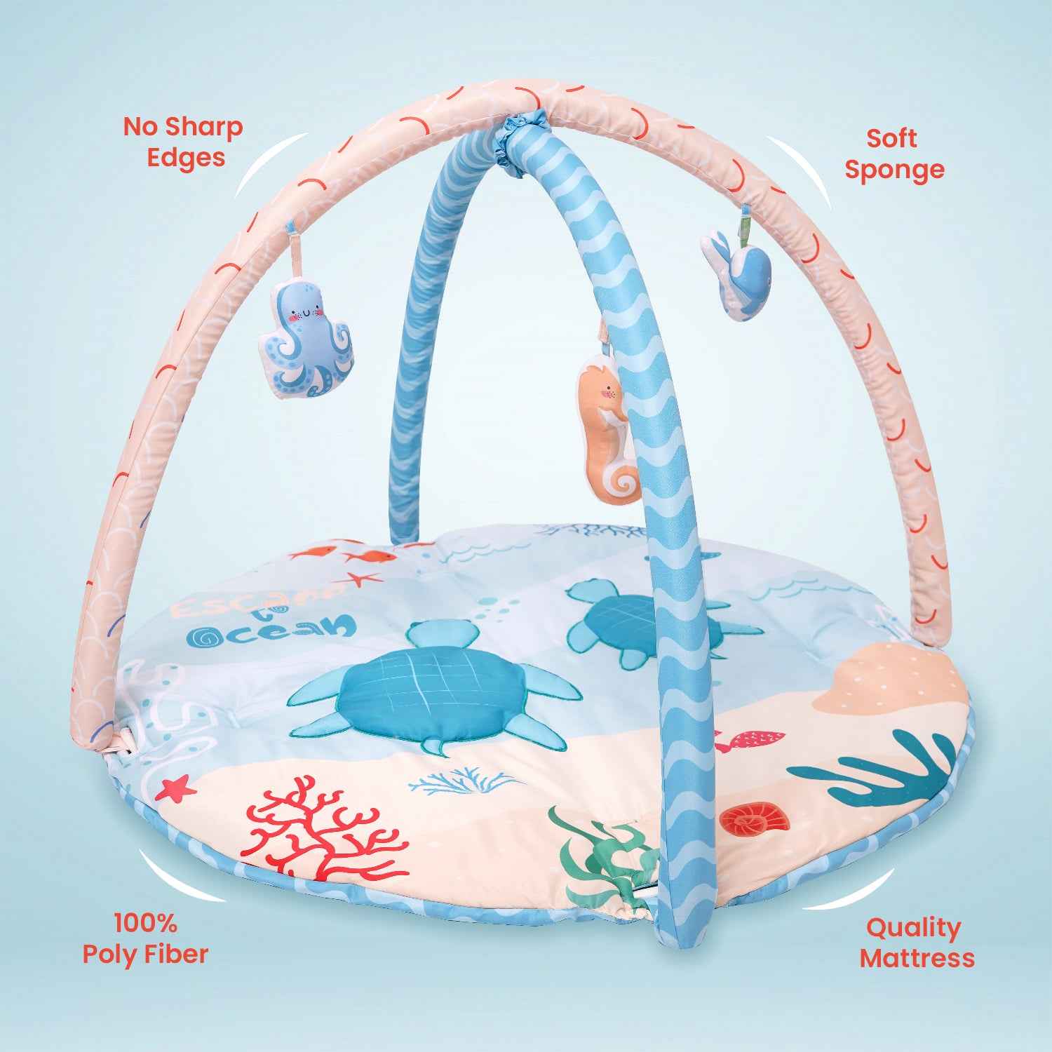 Baby Play Mat | 4 Detachable Toys | In to the Sea