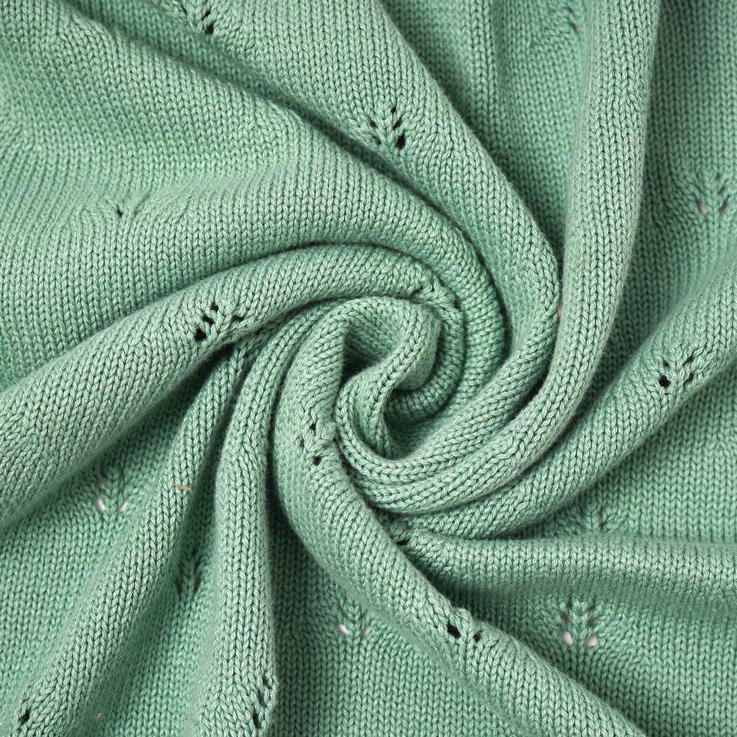 100% Knitted Cotton Elephant Print Knitted Blanket