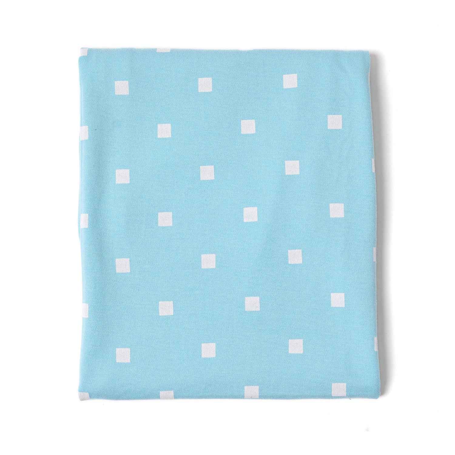 Cotton Jersey Swaddle - Blue Polka