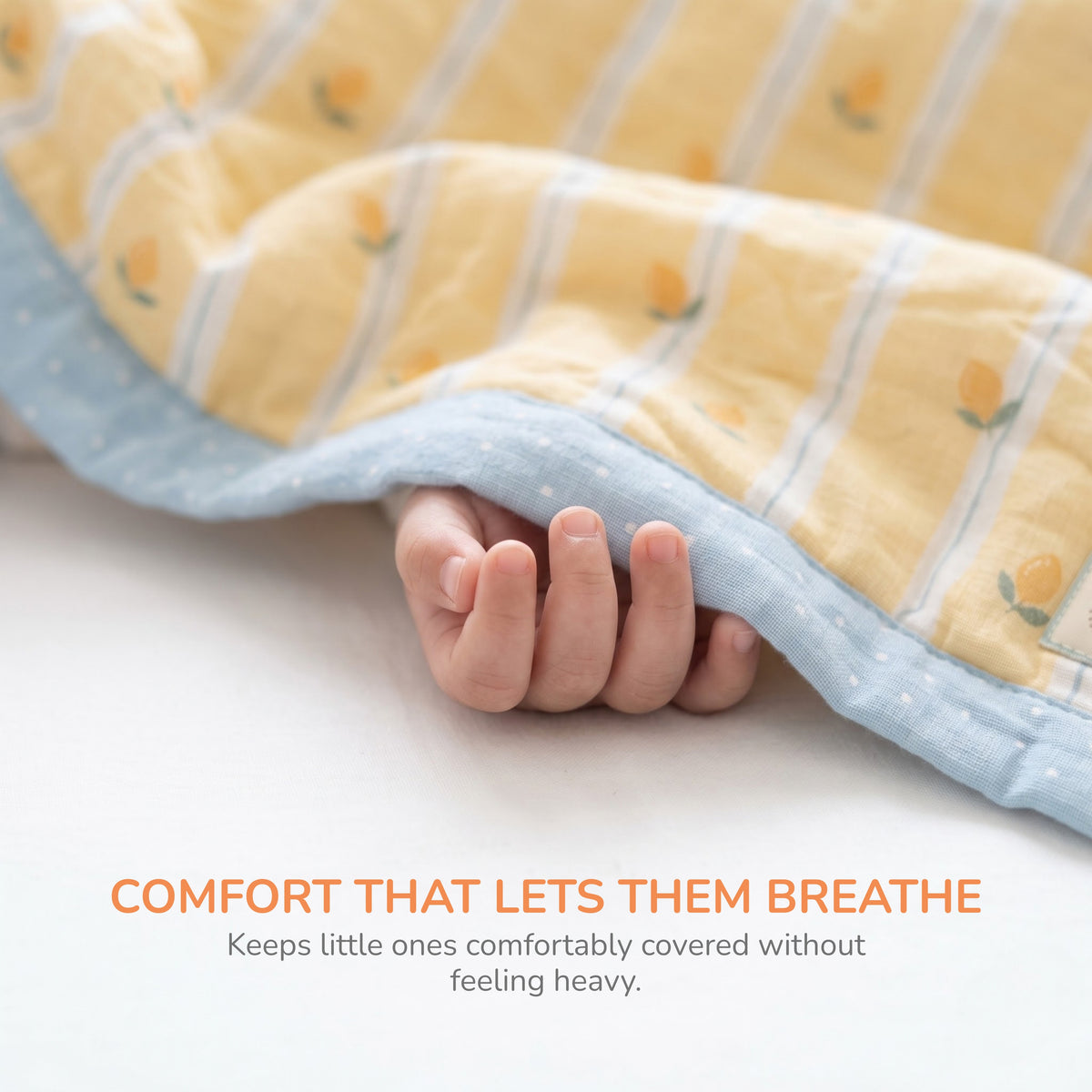 Mulmul Cotton Baby Blanket - Lemon