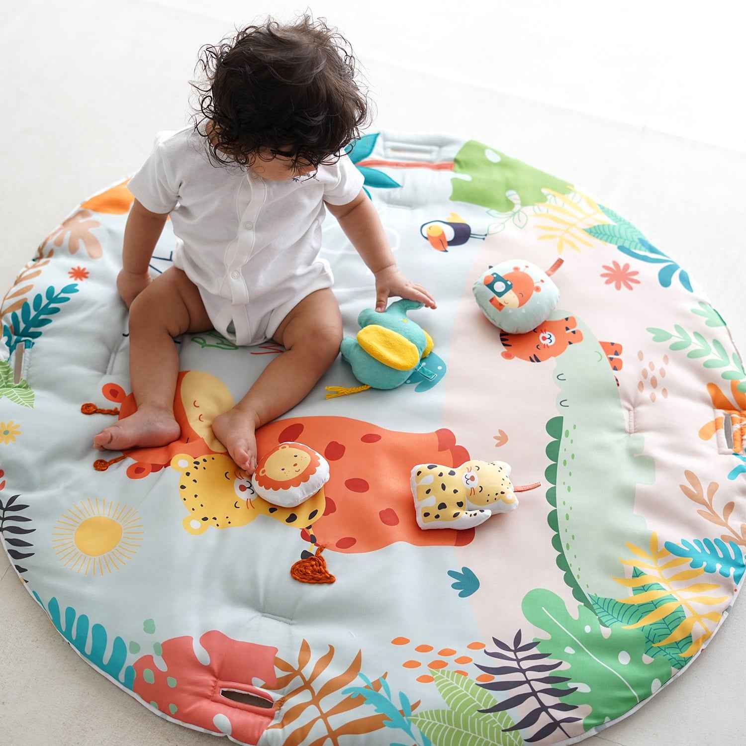 Baby Play Mat | 4 Detachable Toys | Jungle Safari