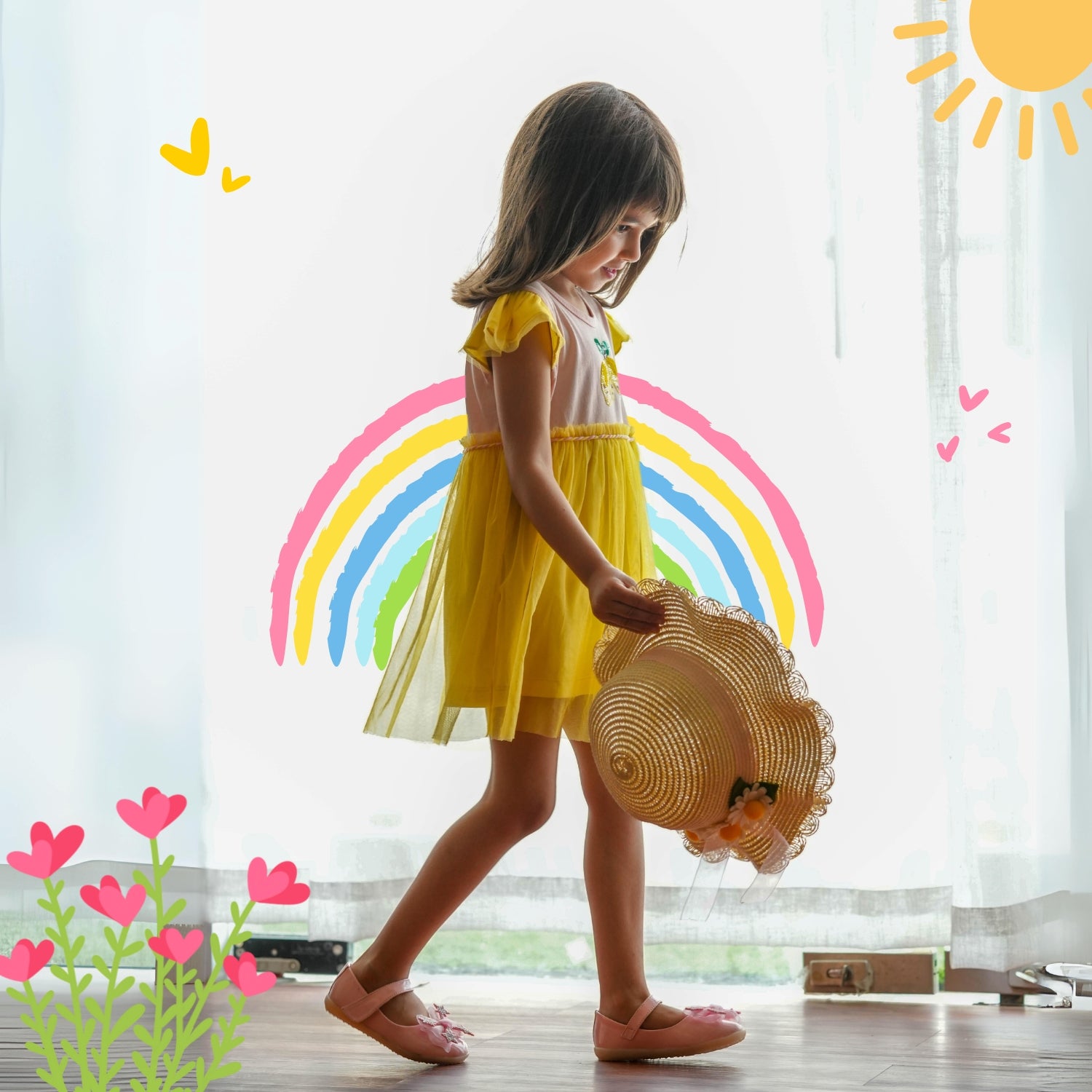 Lemon & Bee Summer Party Frill Dress