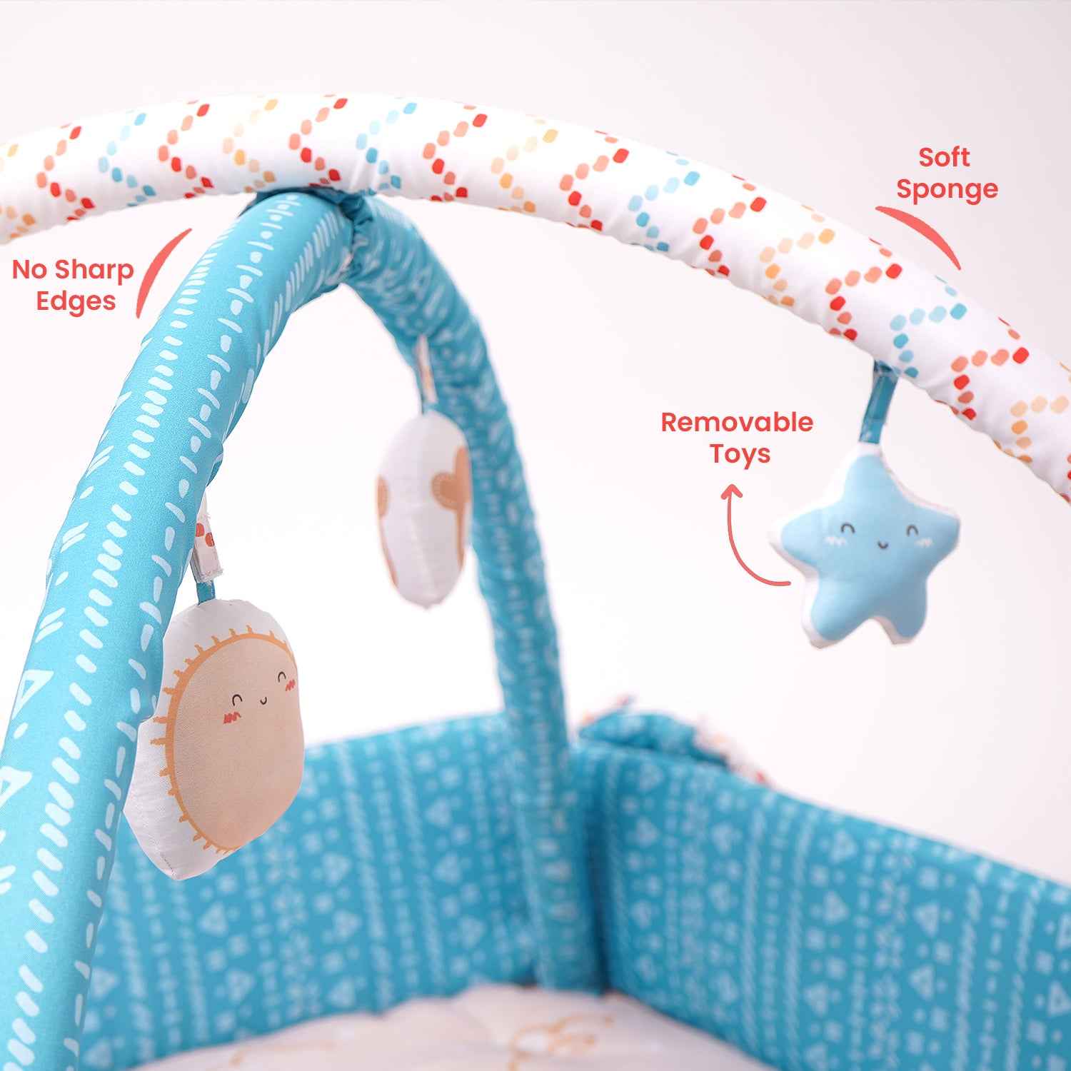 Baby Play Gym | 4 Detachable Toys | Little Finder