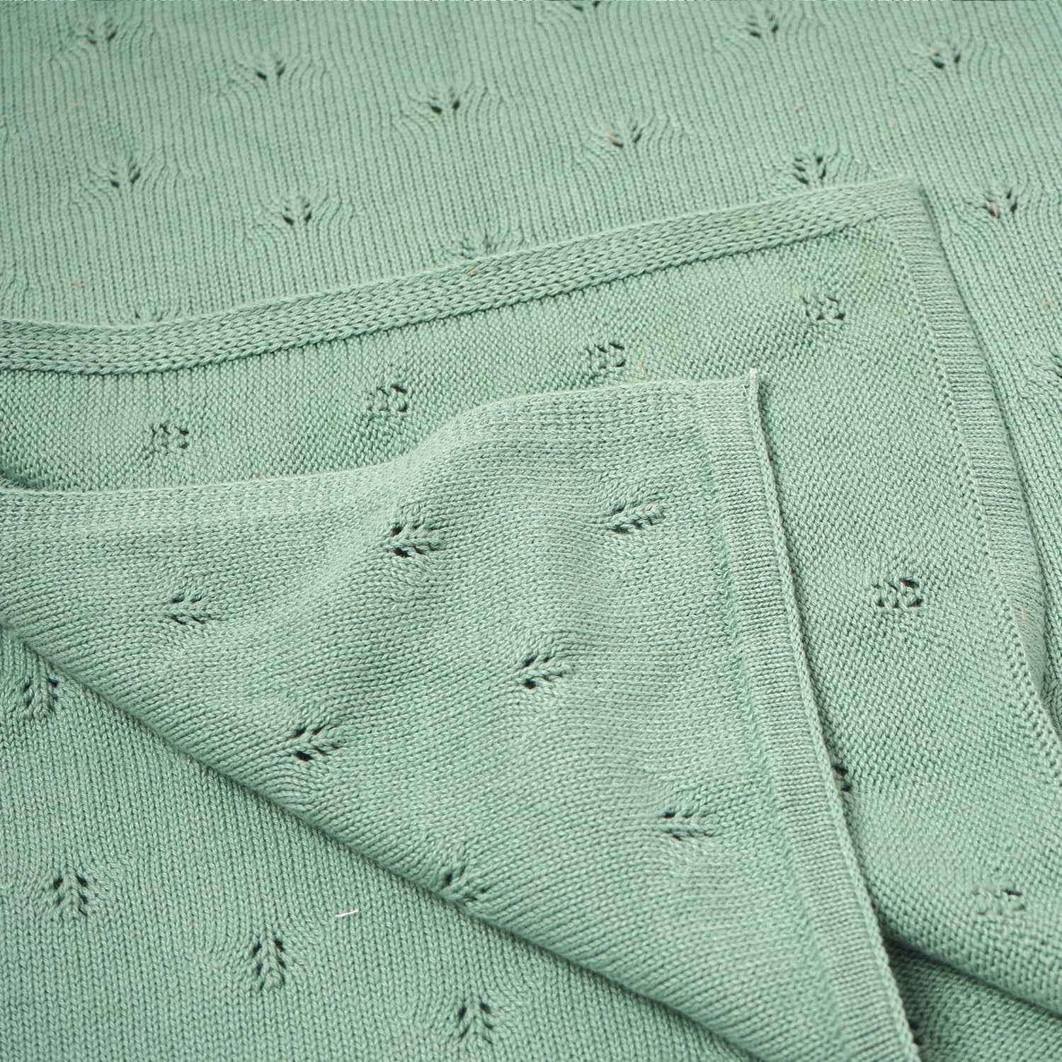 100% Knitted Cotton Elephant Print Knitted Blanket