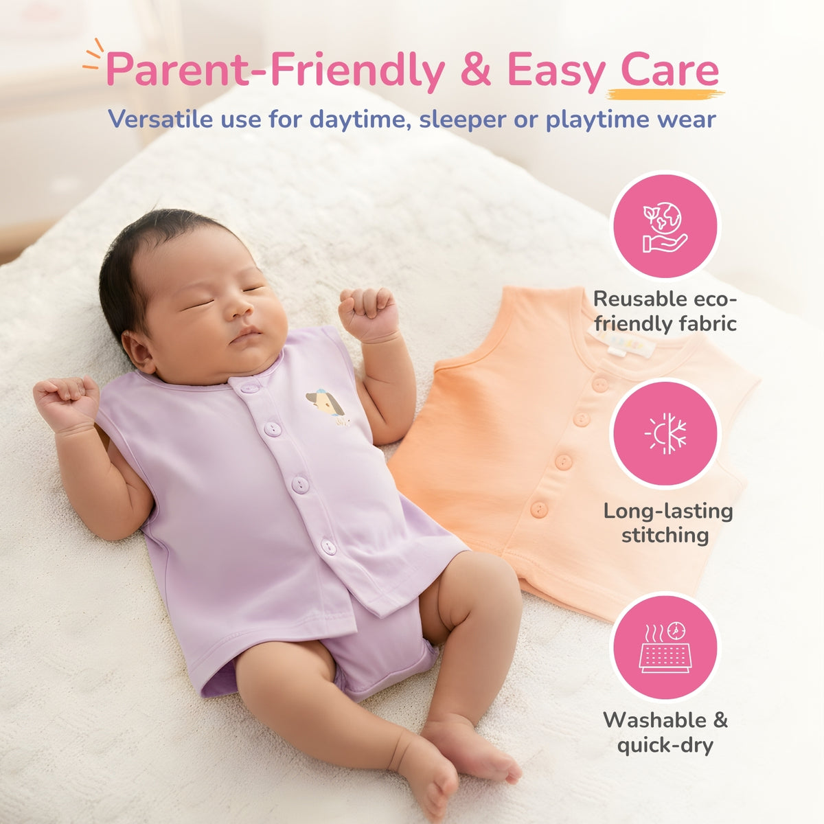 Baby Cotton Vest and Bloomer Set - Yellow