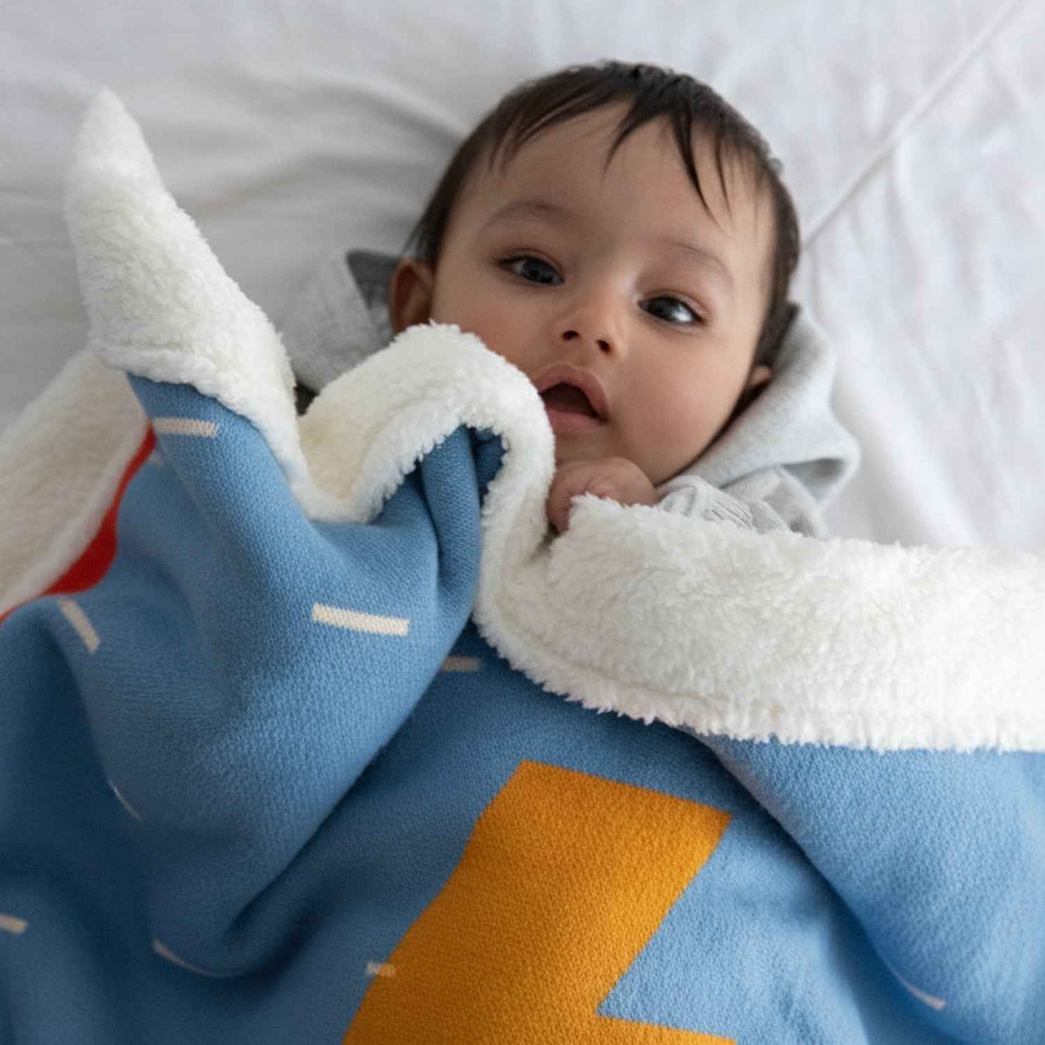 Mink Fleece Blanket - Blue Flash - Tidy Sleep