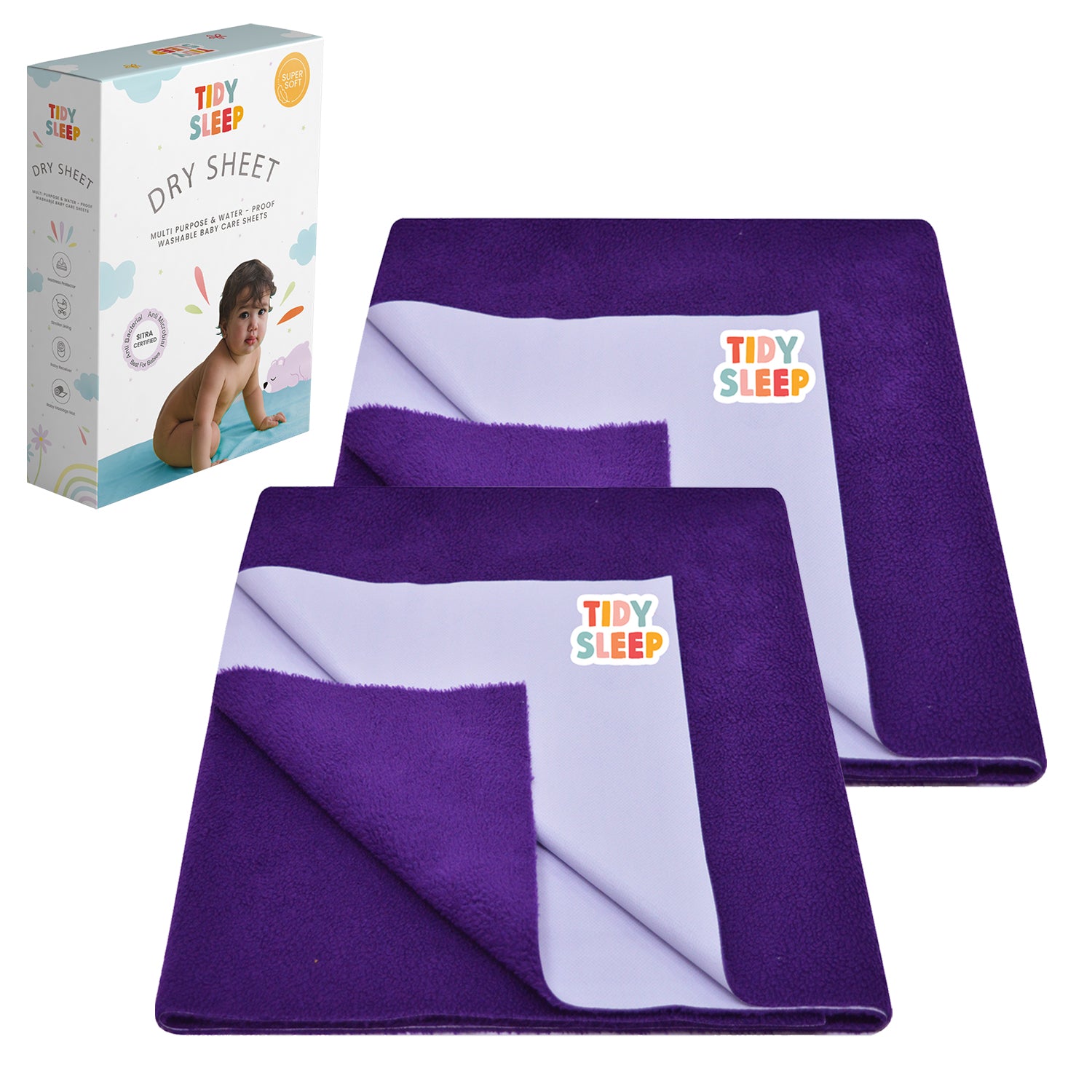 Waterproof Dry Sheet - Plum Pack 2