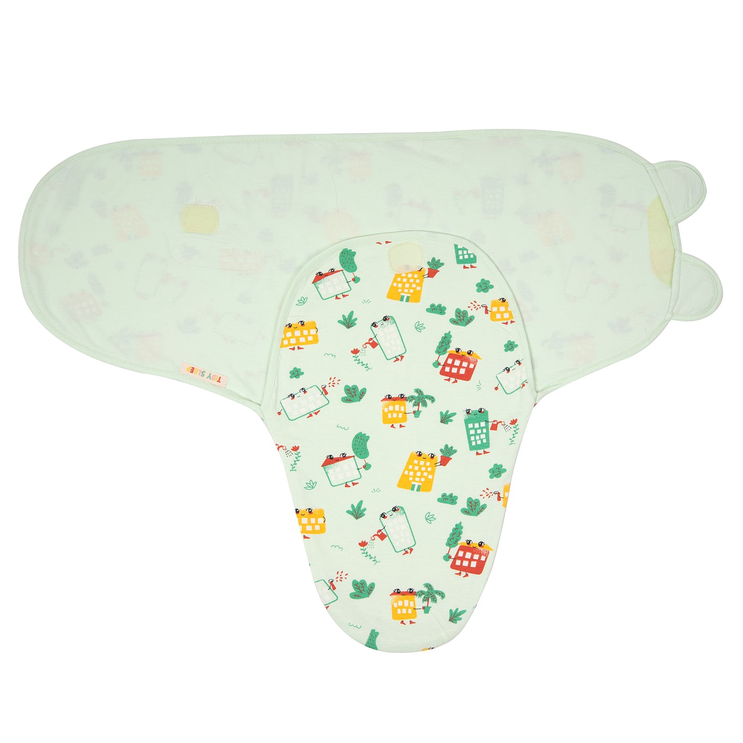 Hug Me Cotton Jersey Swaddle - Wild City (Green)
