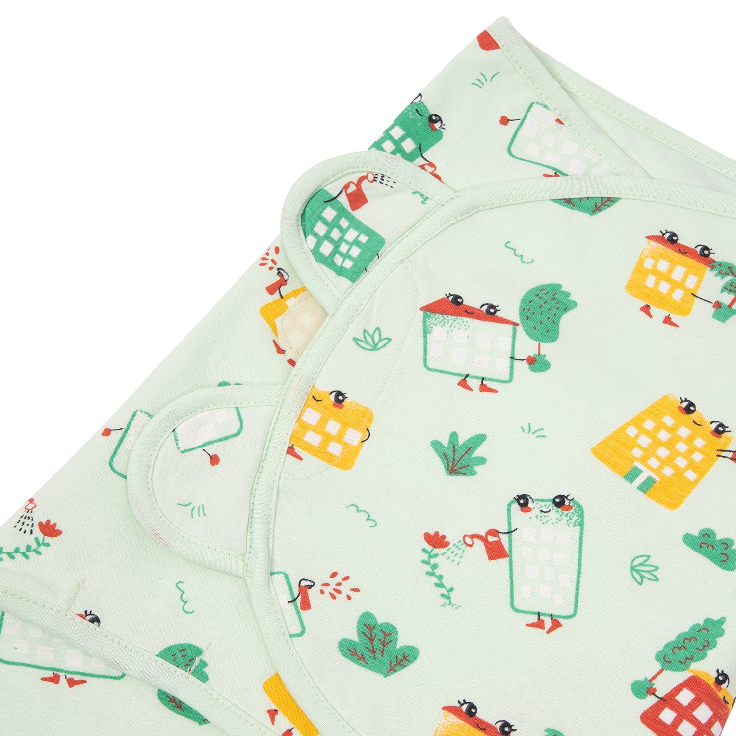 Hug Me Cotton Jersey Swaddle - Wild City (Green)