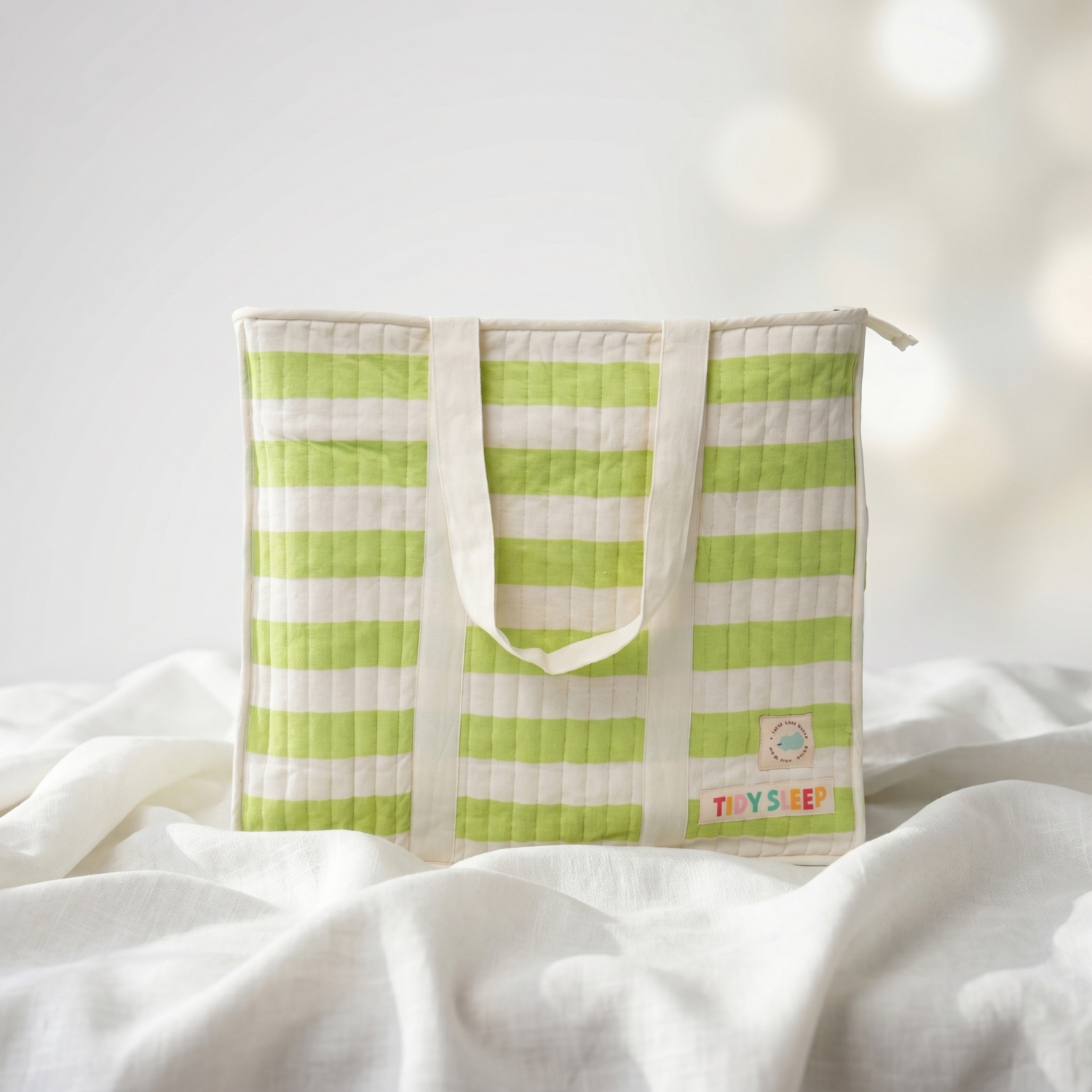Cotton Muslin Hospital Bag - Mint Green