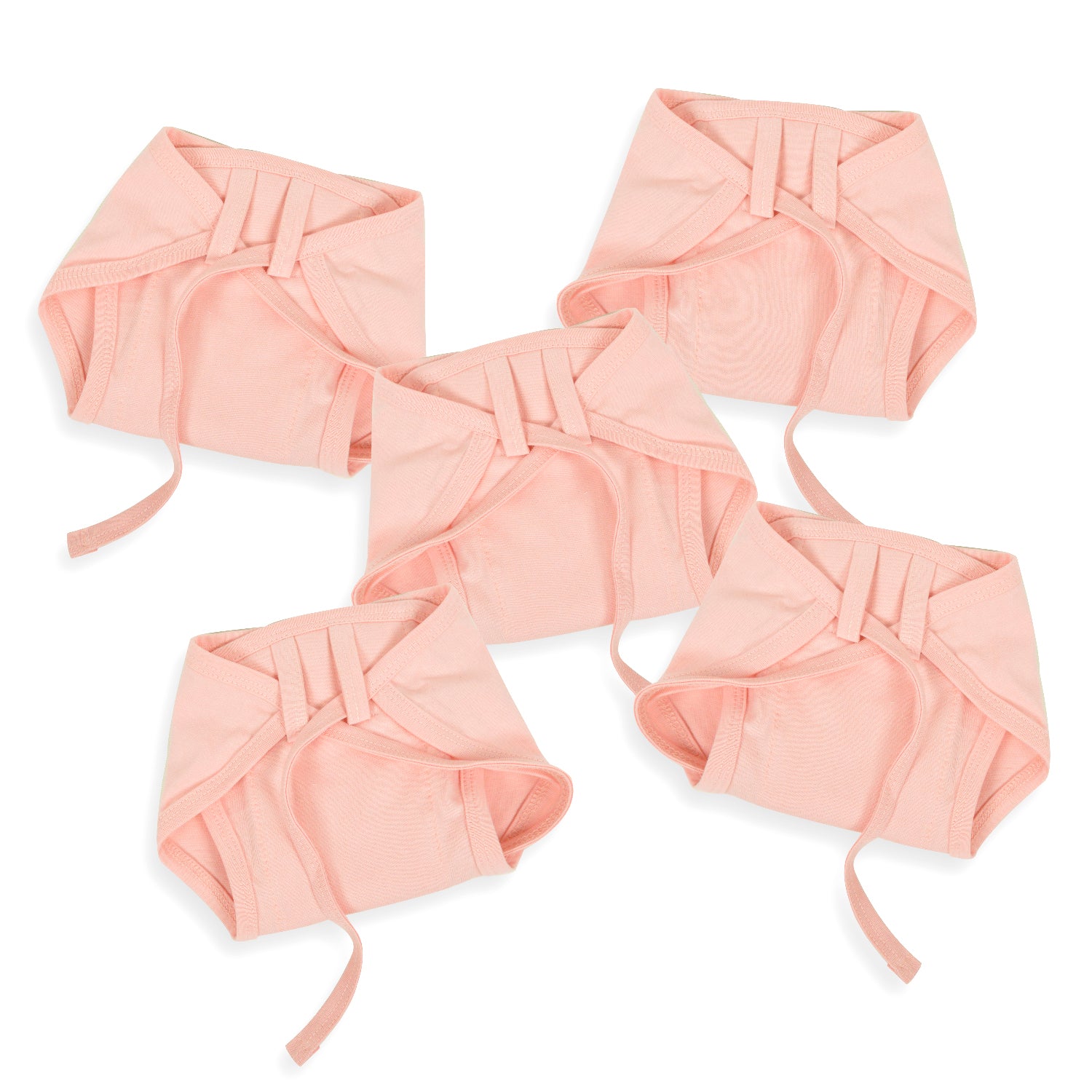 Muslin Nappies - Peach - Pack 5