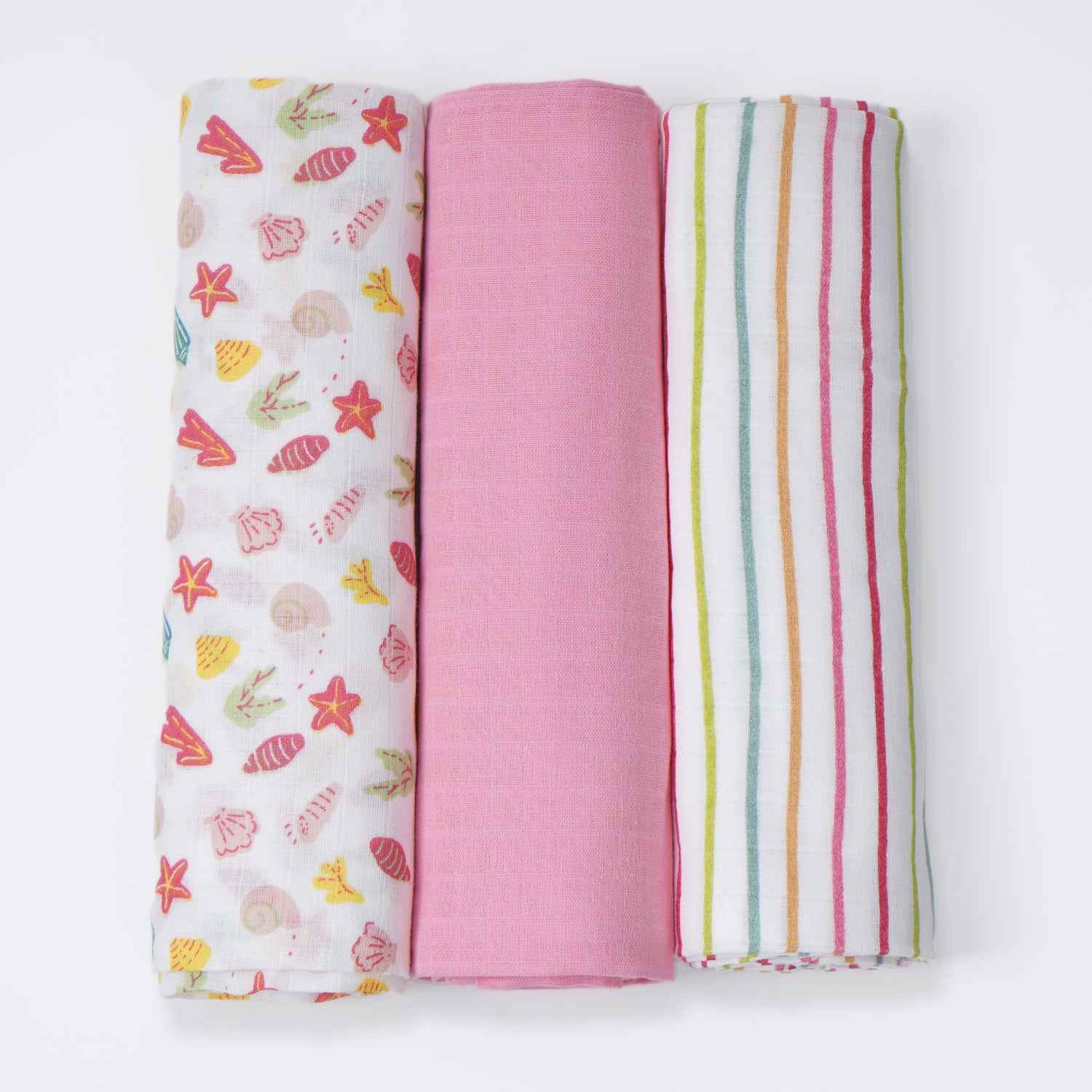 Into the Sea - Cotton Muslin Swaddle - Pack of 3