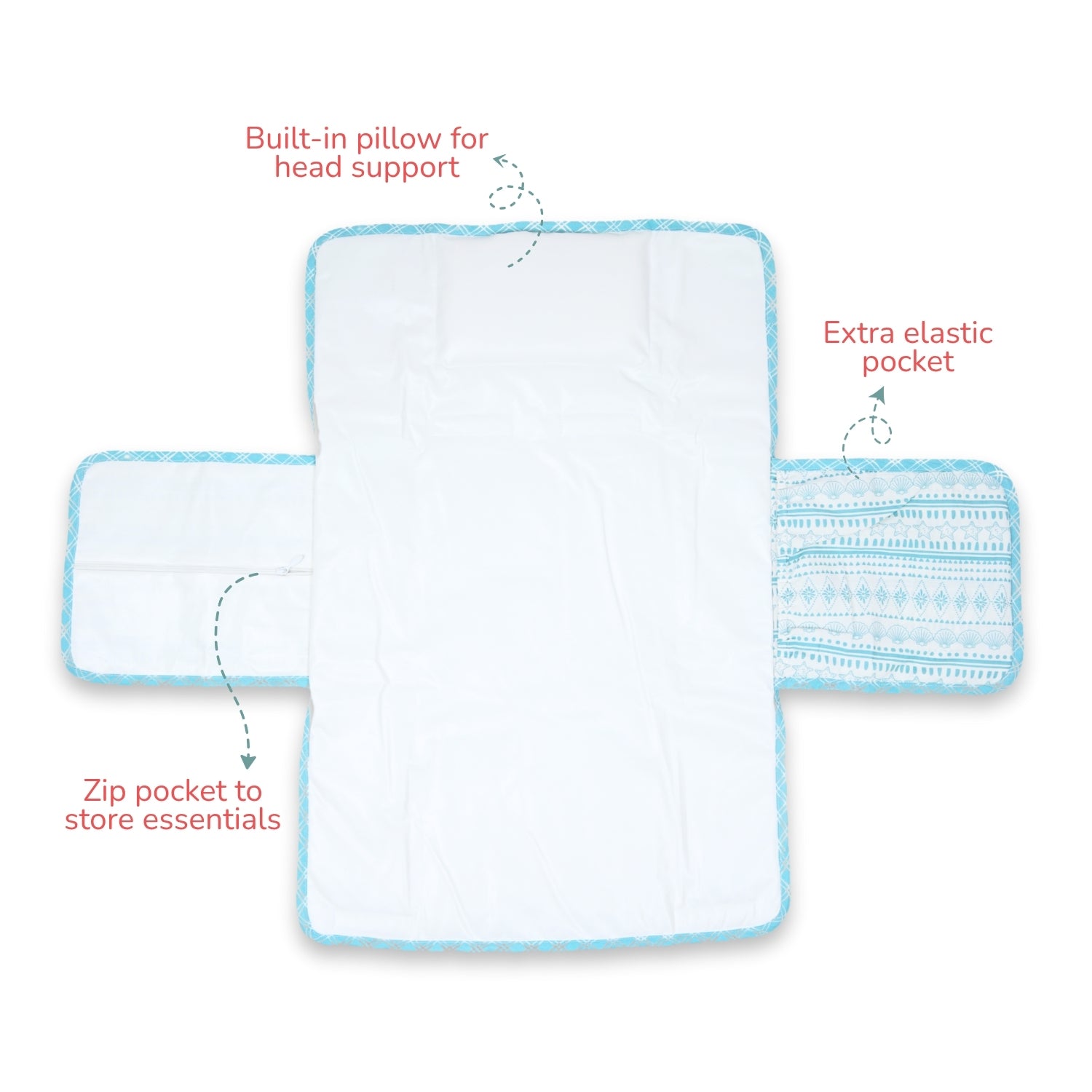 Tidy Sleep Diaper and Travel Mat Marine Meadow