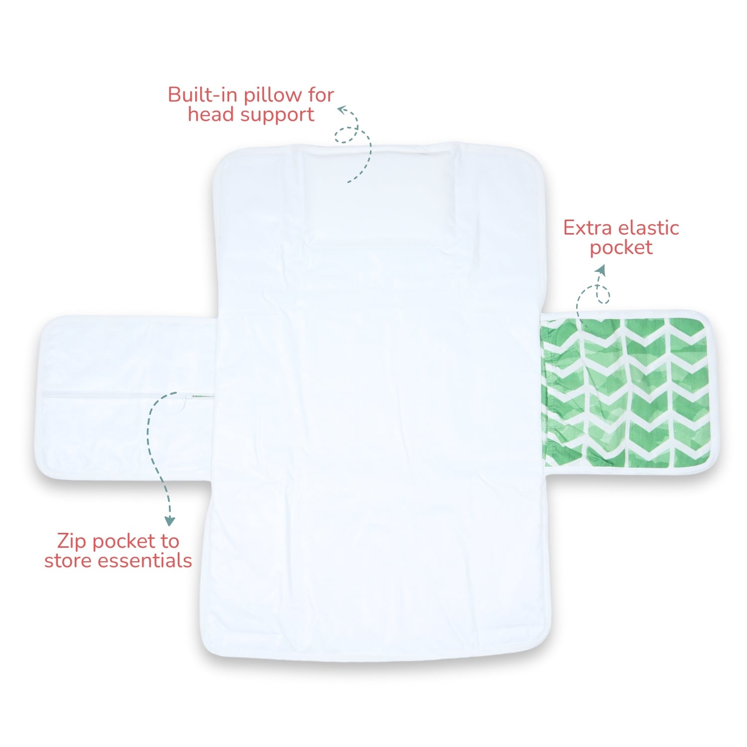 Tidy Sleep Diaper and Travel Mat Garden Tracks
