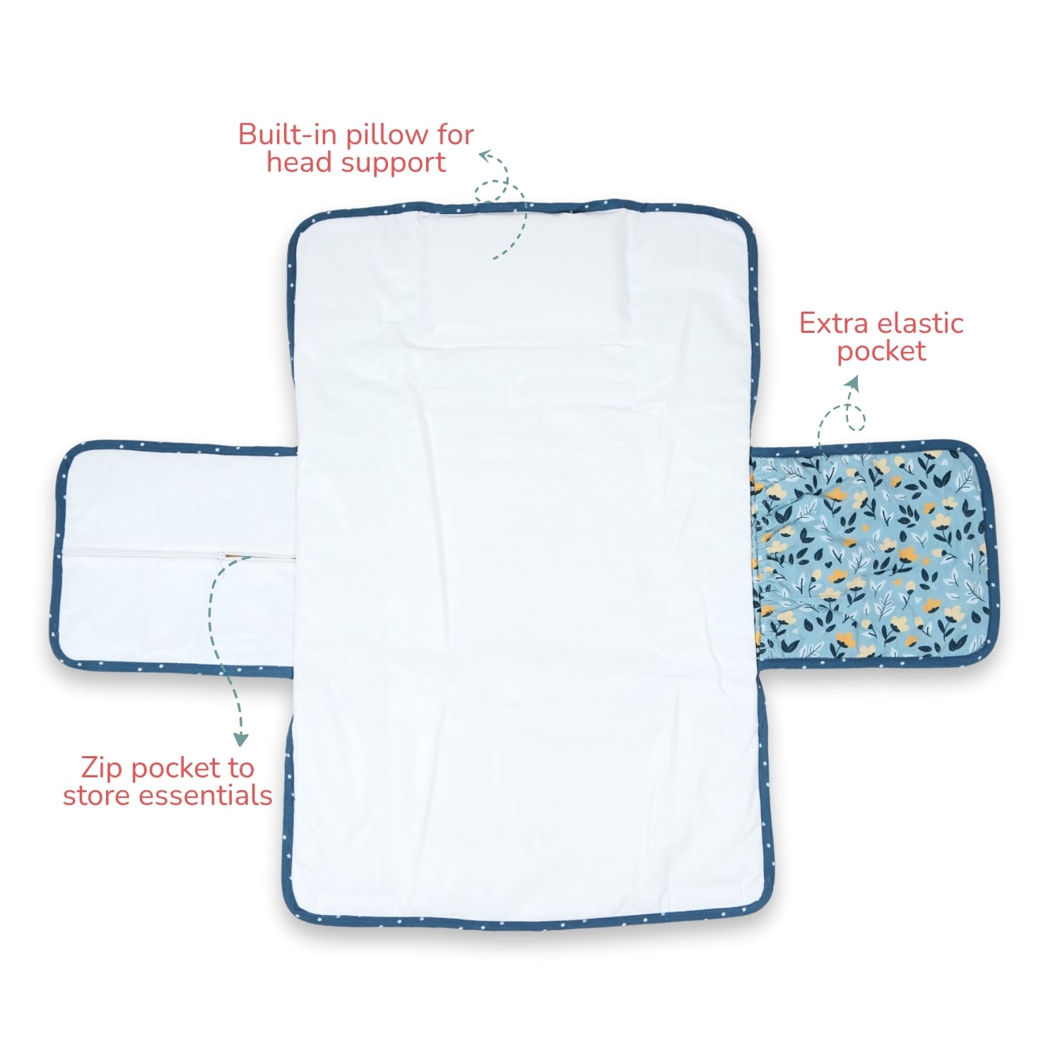 Tidy Sleep Diaper and Travel Mat Mom & Me Green Flower