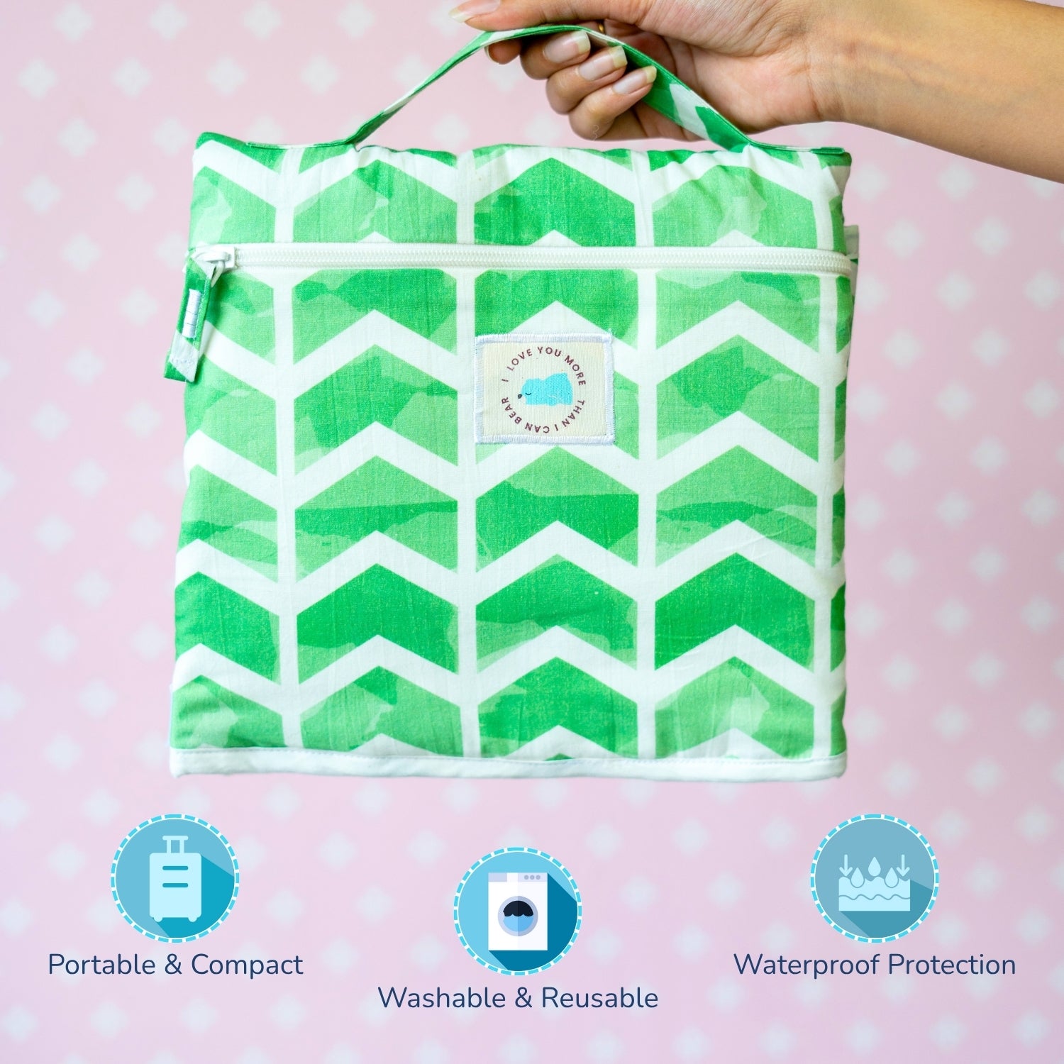 Tidy Sleep Diaper and Travel Mat Garden Tracks