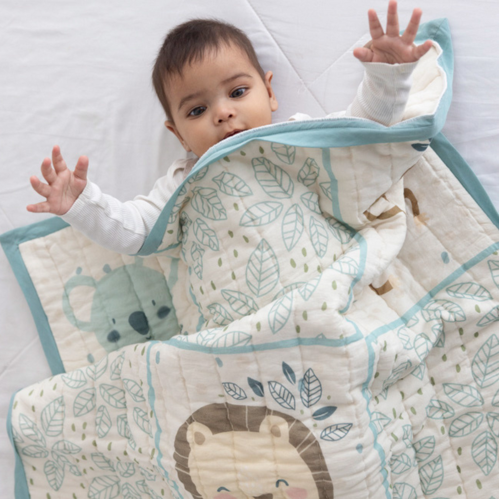 Jungle Family Mulmul Blanket