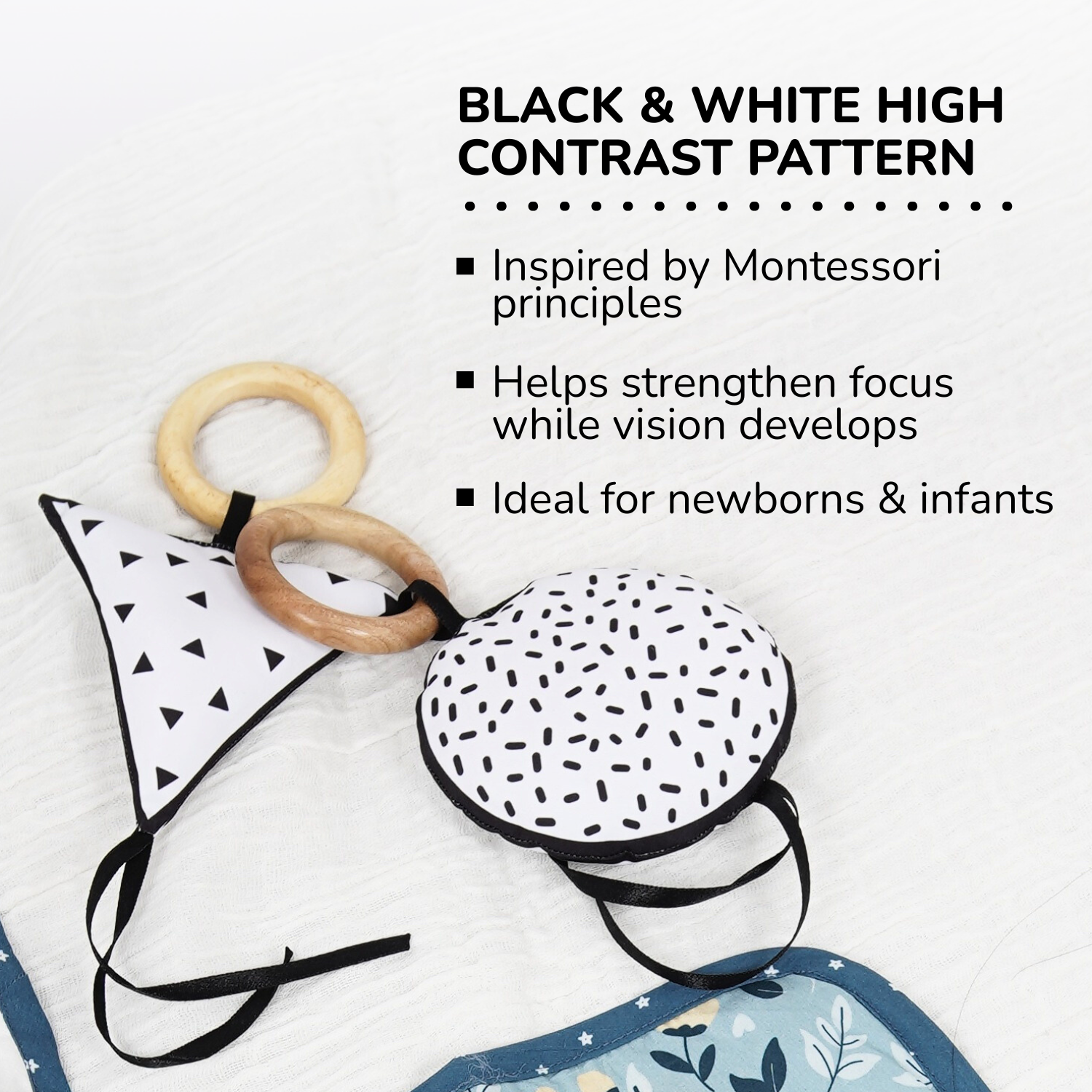 High Contrast Sensory Toys - Set of 3