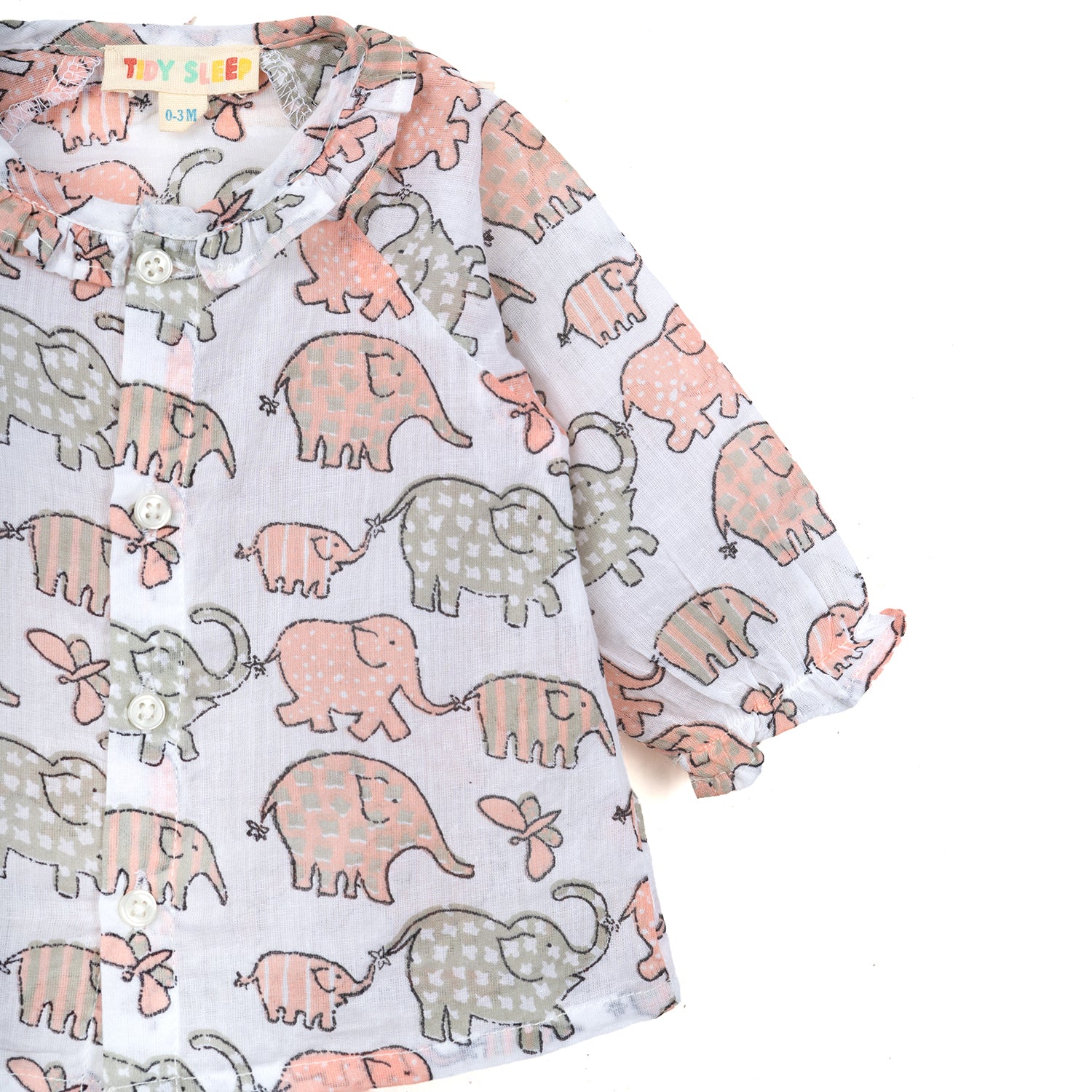 Elephant Red (Girls) Jhabla Set