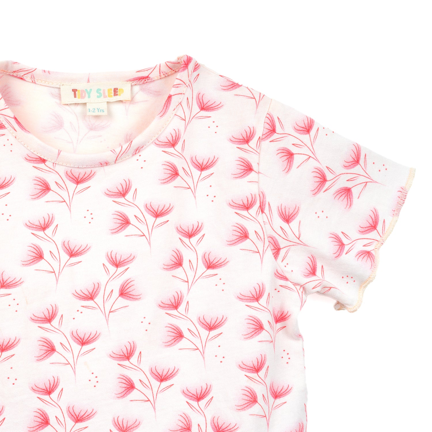 Ivory Blossom Muah Night Suit with Shorts